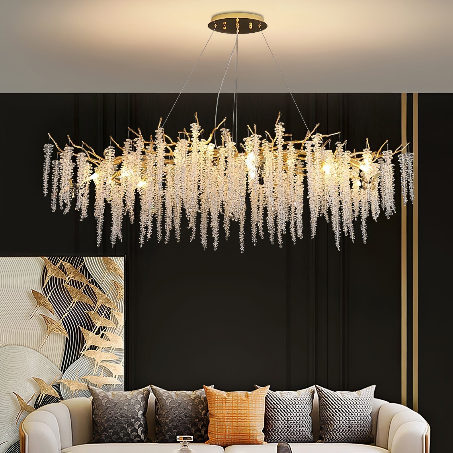 Solara Kronleuchter Glyzinien Blume Kristall-Letslighting