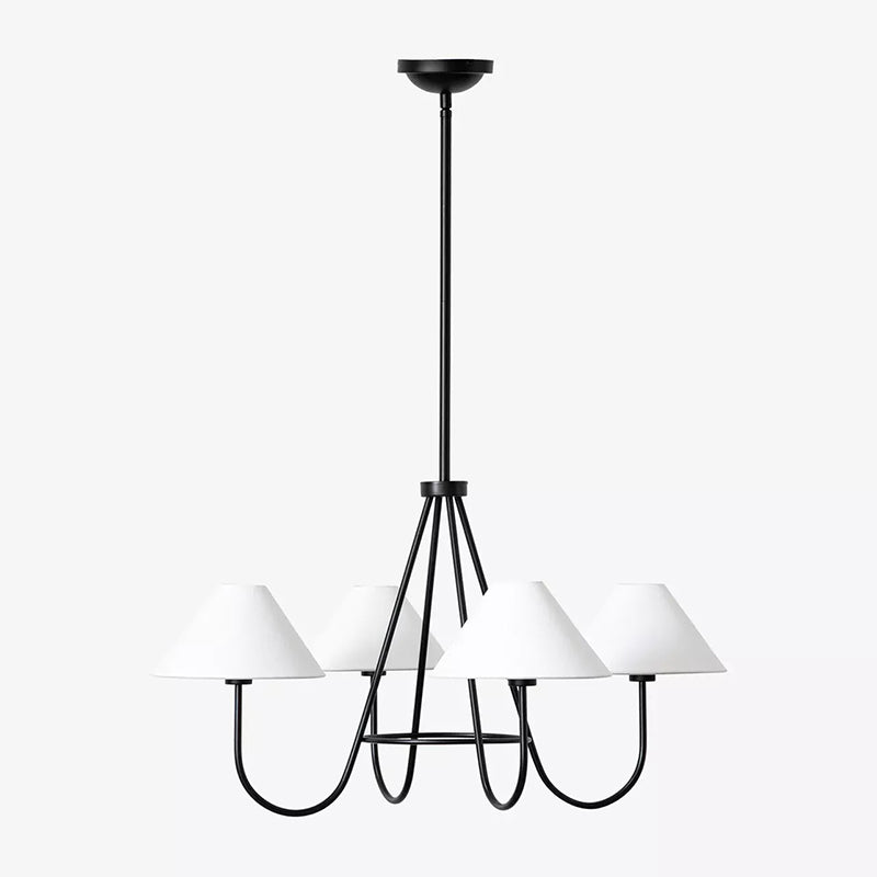 Ellaeara Vintage Industrie Schwarzer Stoff-Kronleuchter-Letslighting