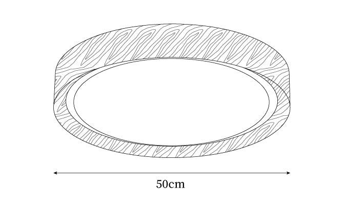 Orbis Wood Wood Grain Round Ceiling Light - Letslighting