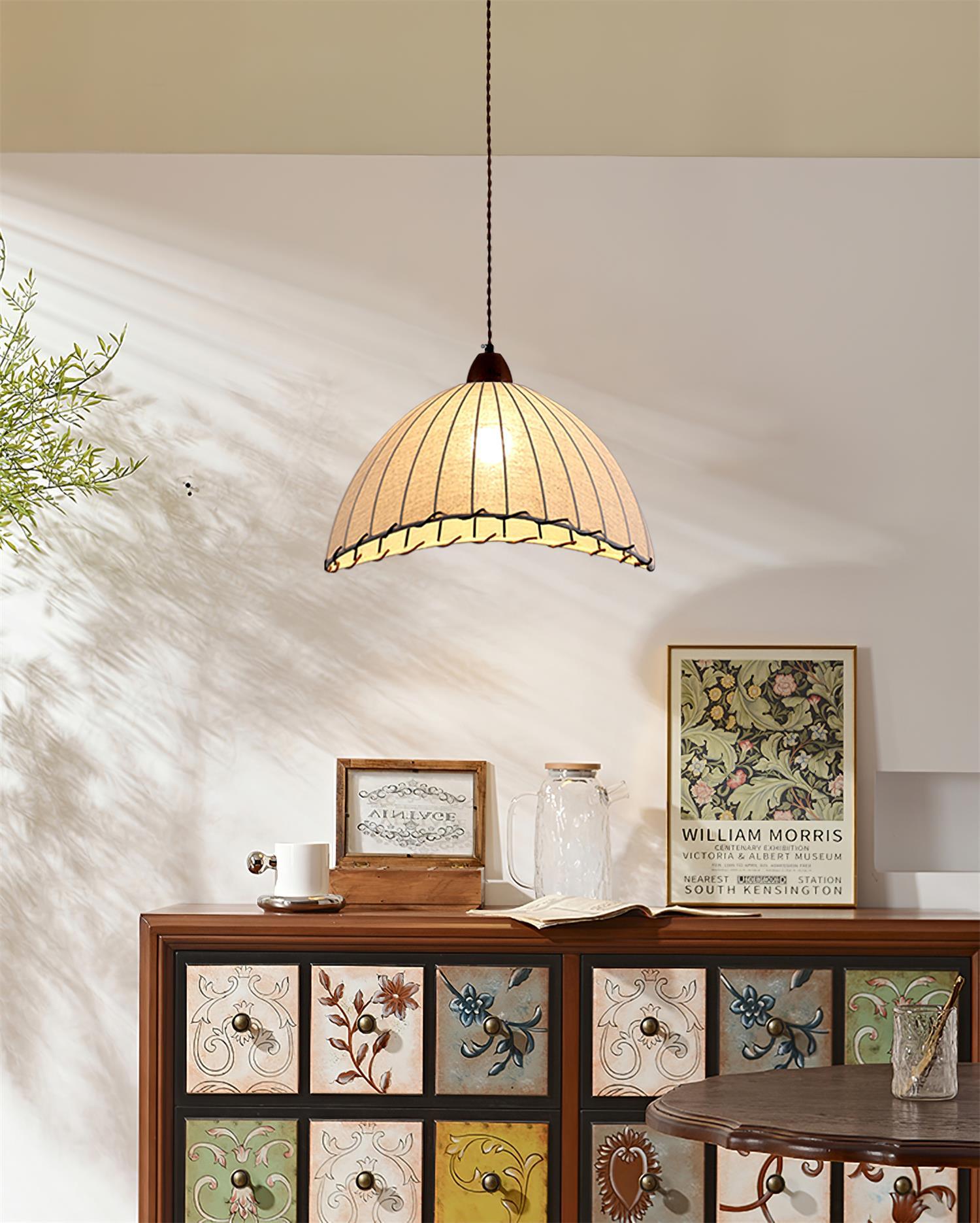Elara Modern Stoff Pendelleuchte Leuchte-Letslighting