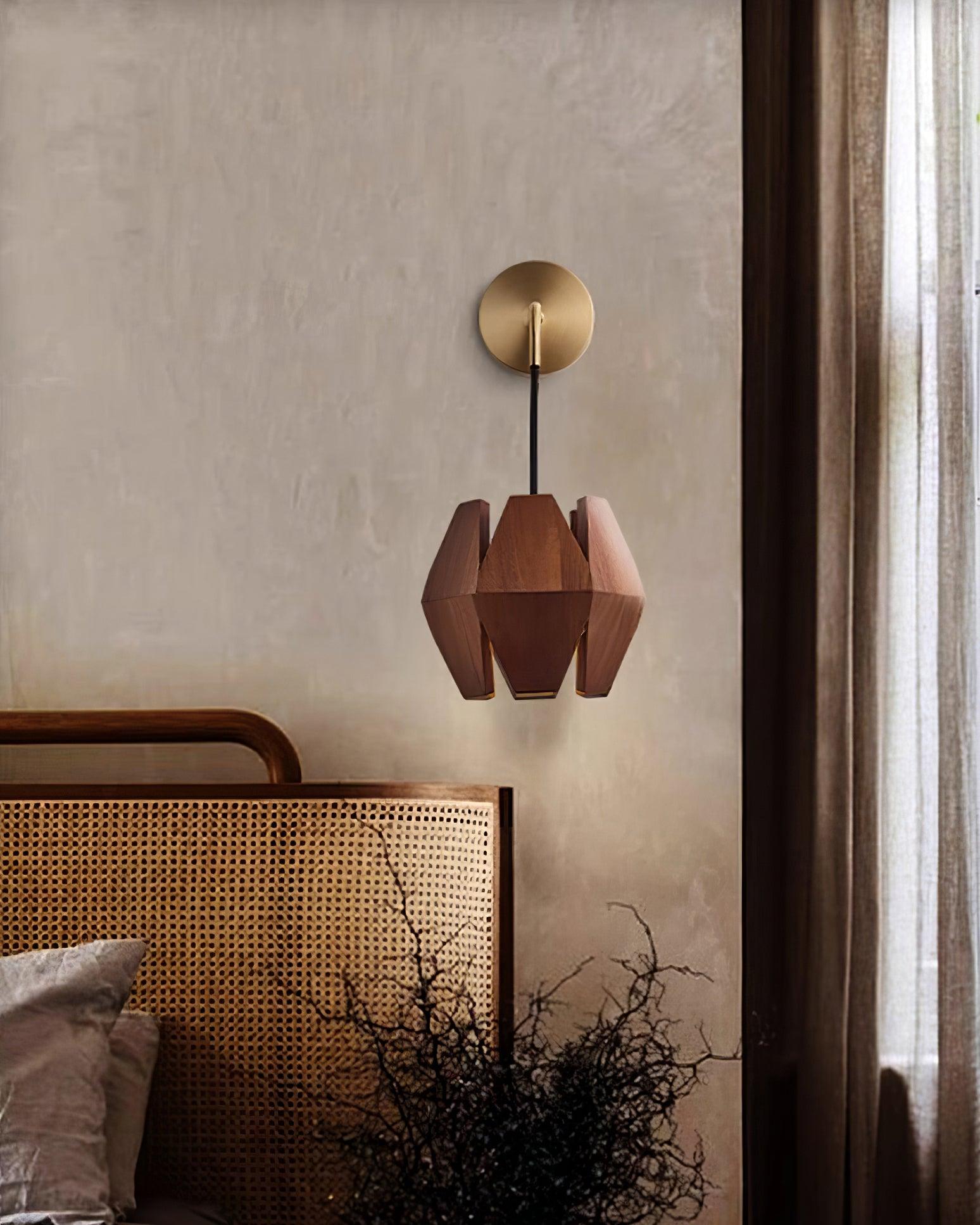 Yale Geometrische Nordische Minimalistische Wandleuchte aus Holz-Letslighting