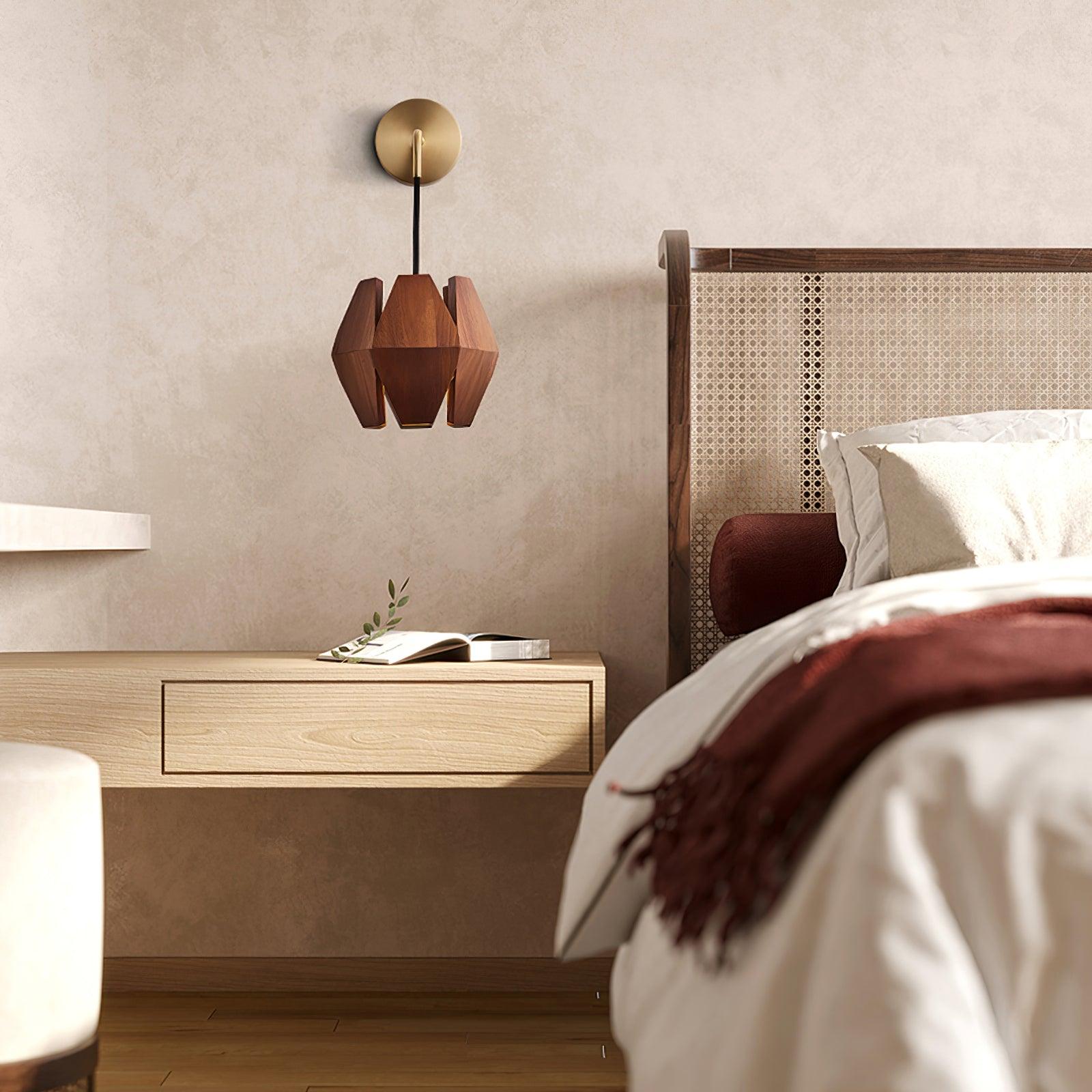 Yale Geometrische Nordische Minimalistische Wandleuchte aus Holz-Letslighting