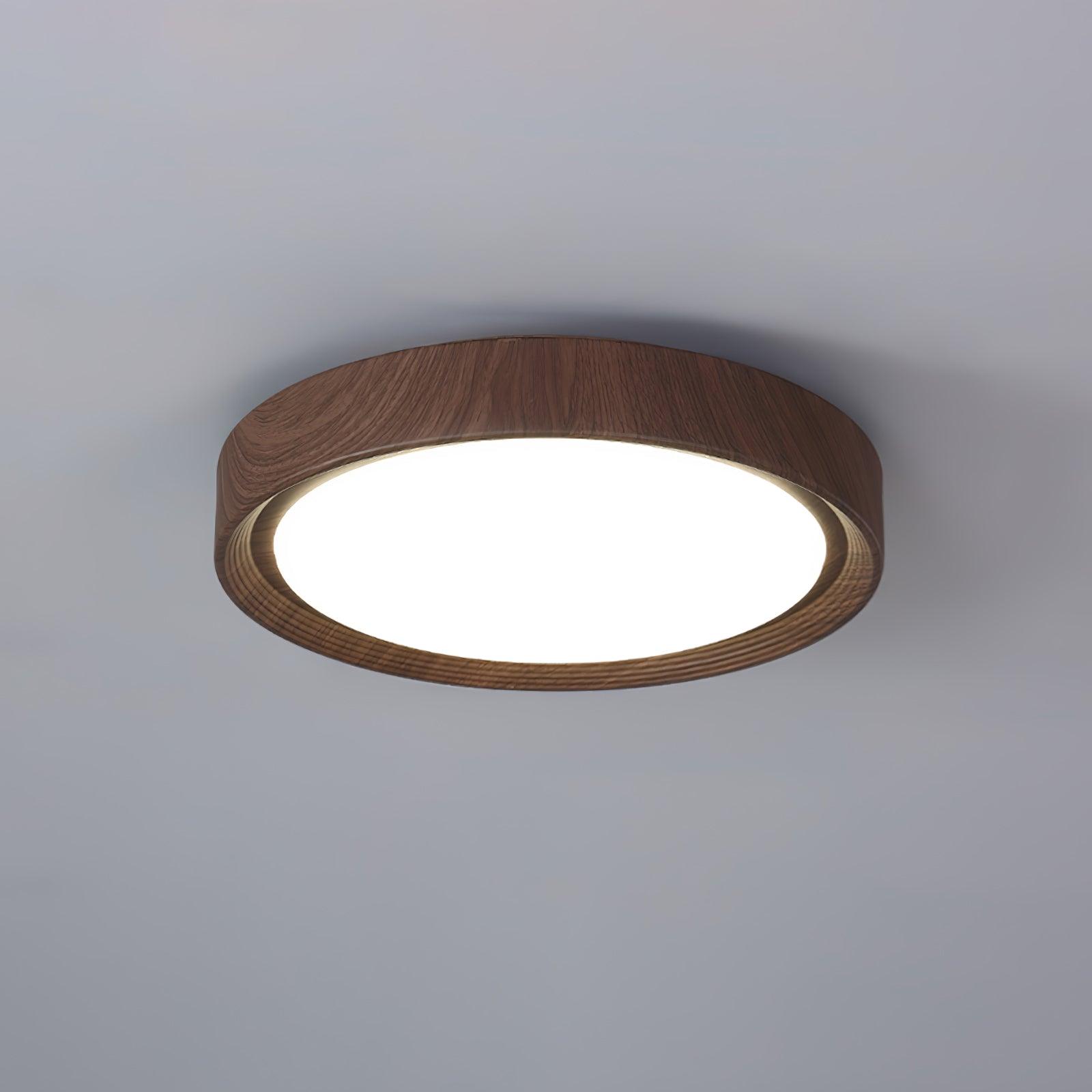 Orbis Wood Wood Grain Round Ceiling Light - Letslighting