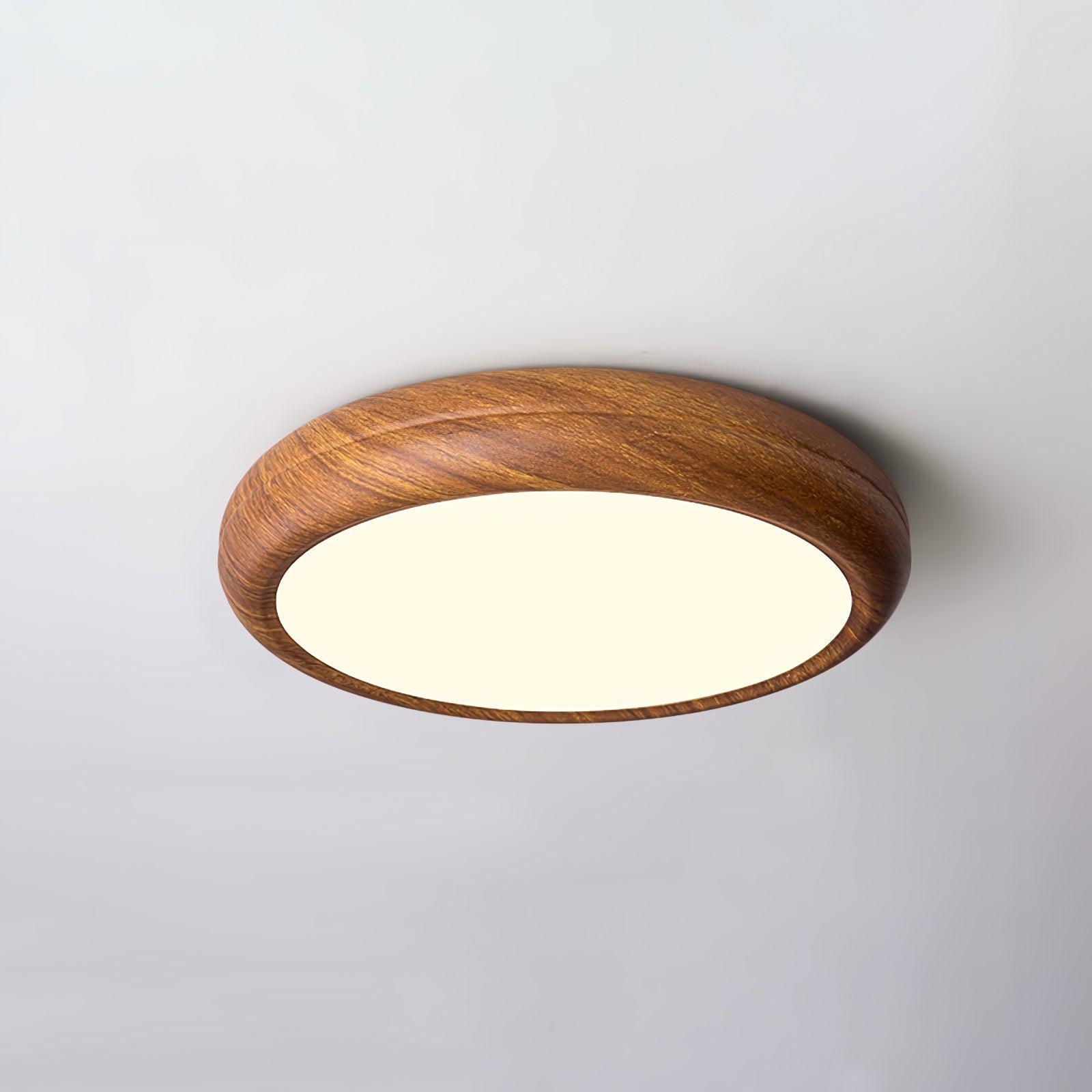 Orbis Wood Wood Grain Round Ceiling Light - Letslighting