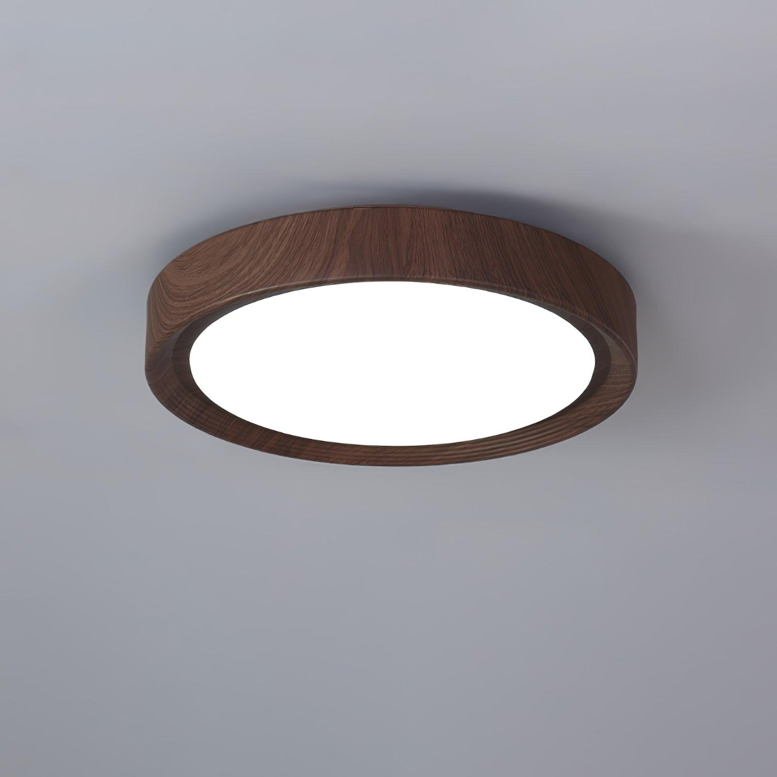 Orbis Wood Wood Grain Round Ceiling Light - Letslighting