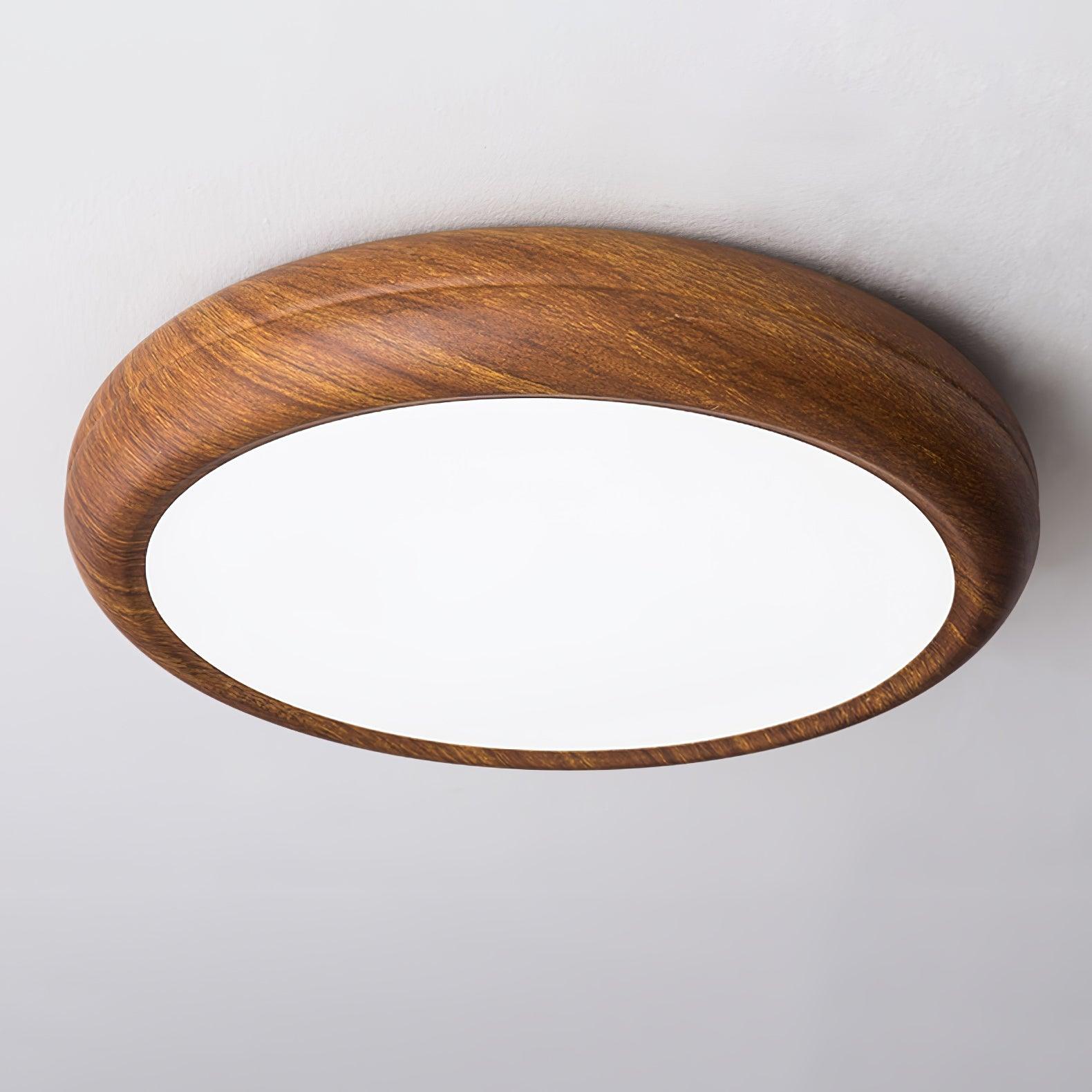 Orbis Wood Wood Grain Round Ceiling Light - Letslighting