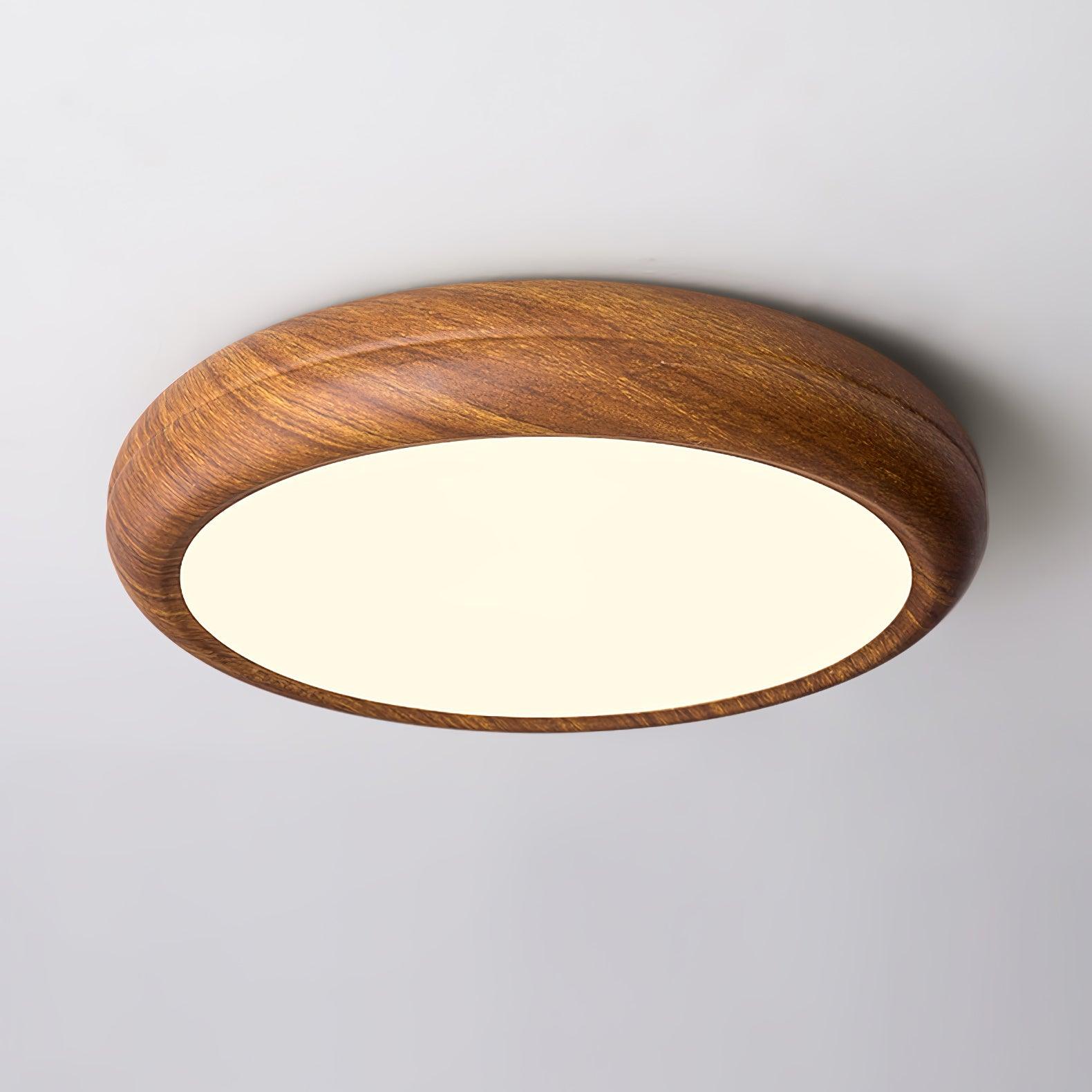 Wood Grain Round Ceiling Lamp - Blowlighting