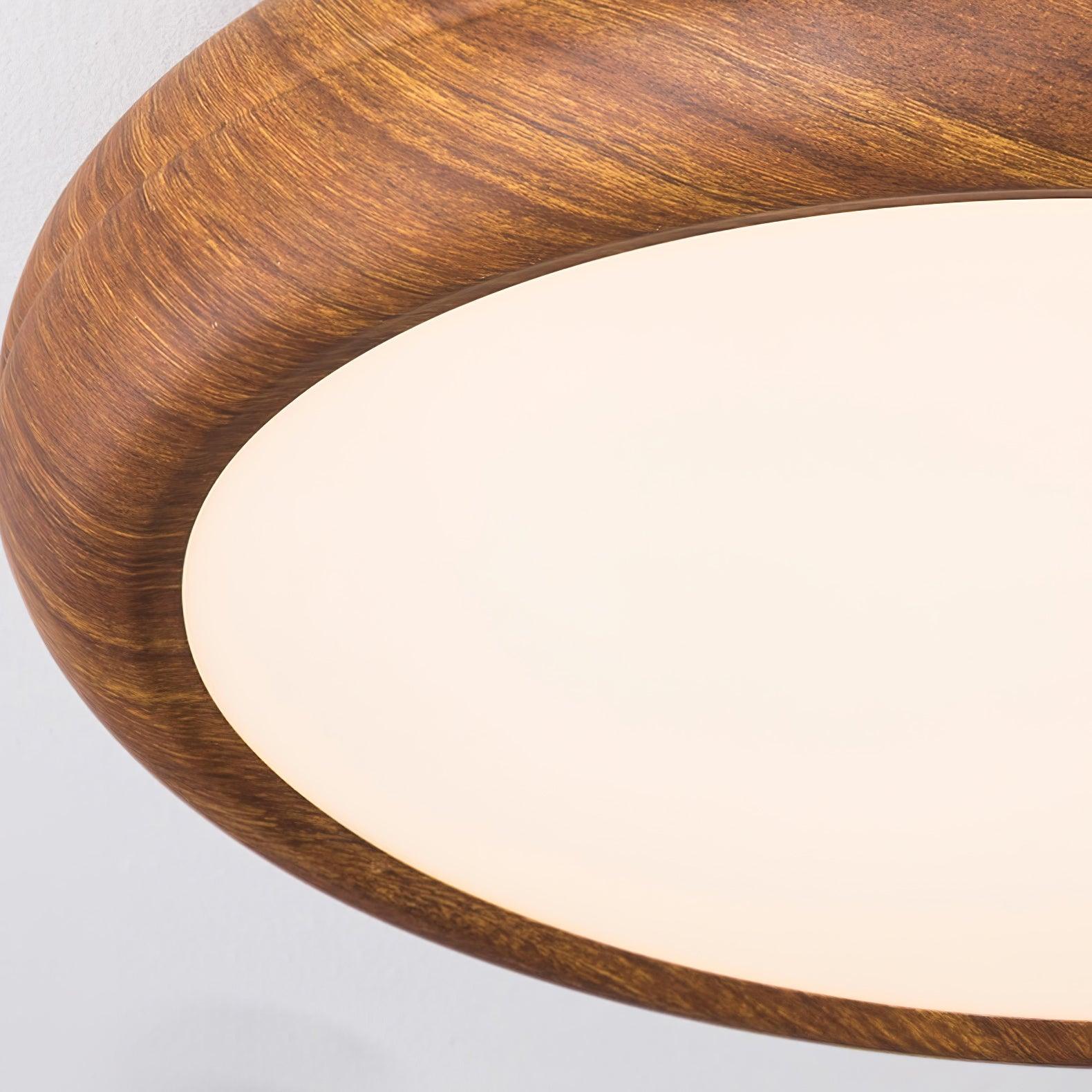 Orbis Wood Wood Grain Round Ceiling Light - Letslighting