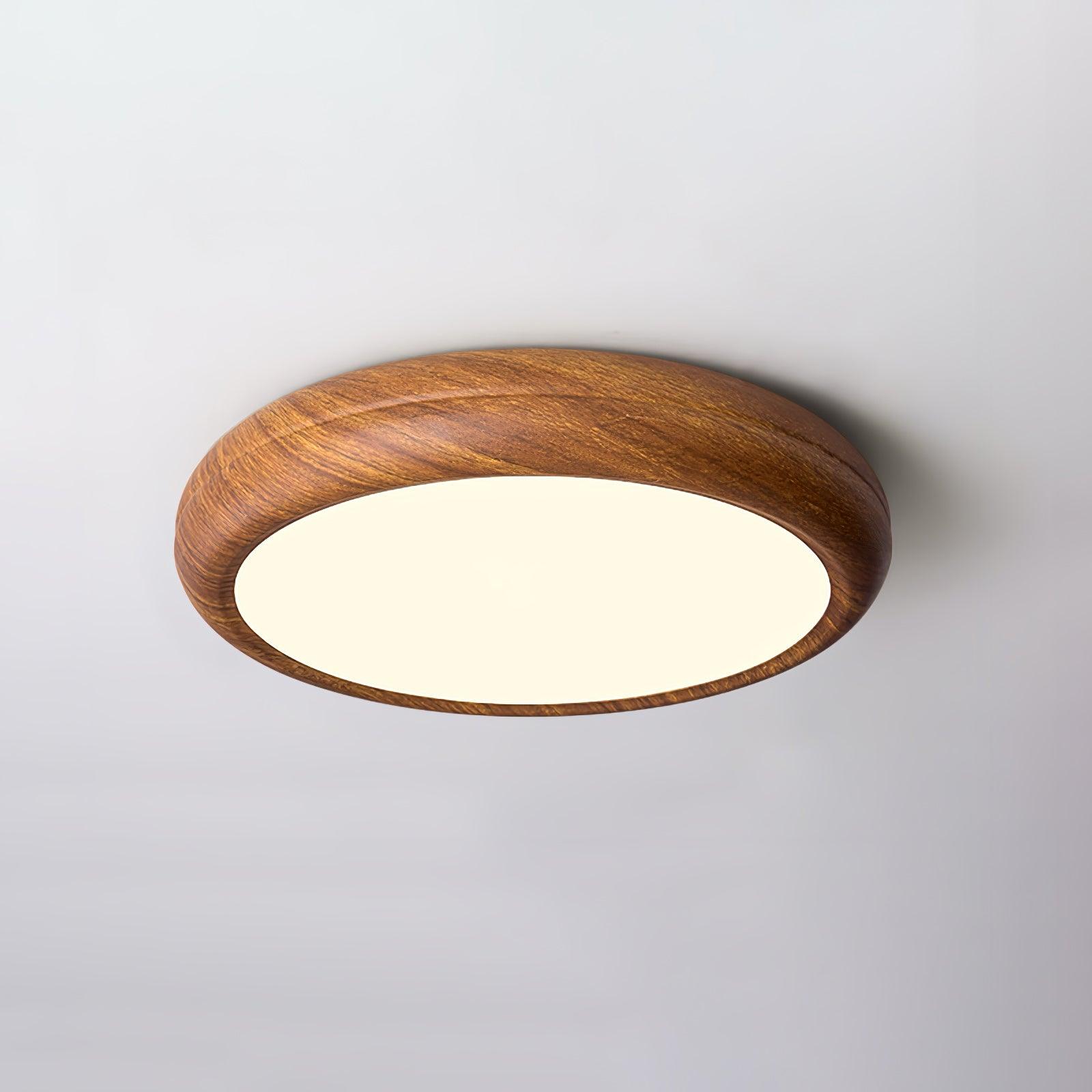 Orbis Wood Wood Grain Round Ceiling Light - Letslighting