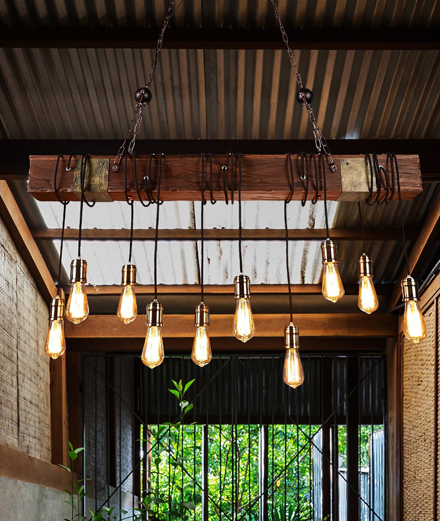 Lustra Kronleuchter Holz Modern-Letslighting