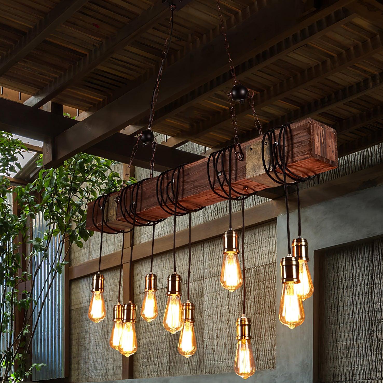 Lustra Kronleuchter Holz Modern-Letslighting