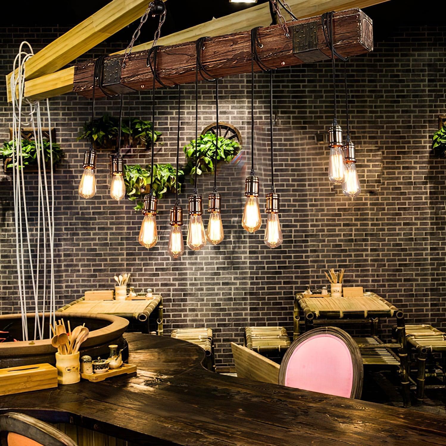 Lustra Kronleuchter Holz Modern-Letslighting