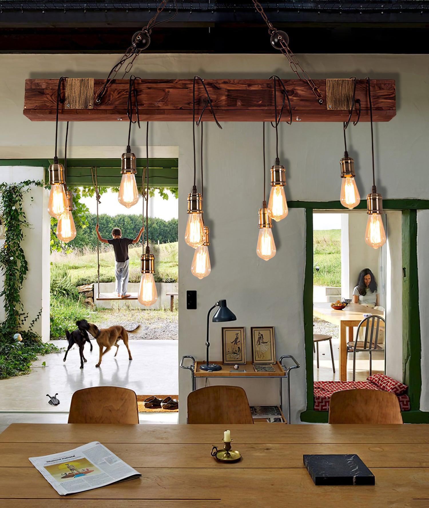 Lustra Kronleuchter Holz Modern-Letslighting