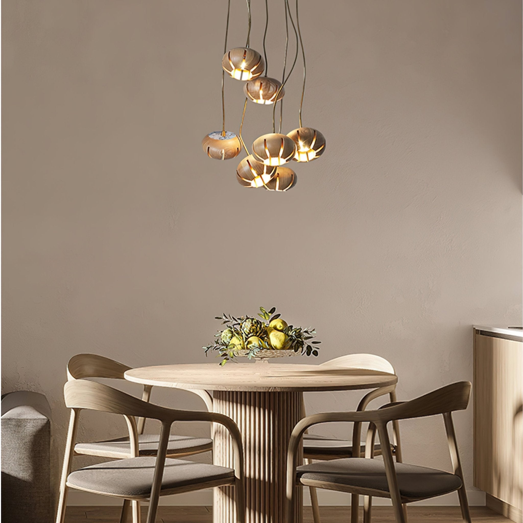 Zasorir Sculptural Marble Cluster Pendant Light - Blowlighting