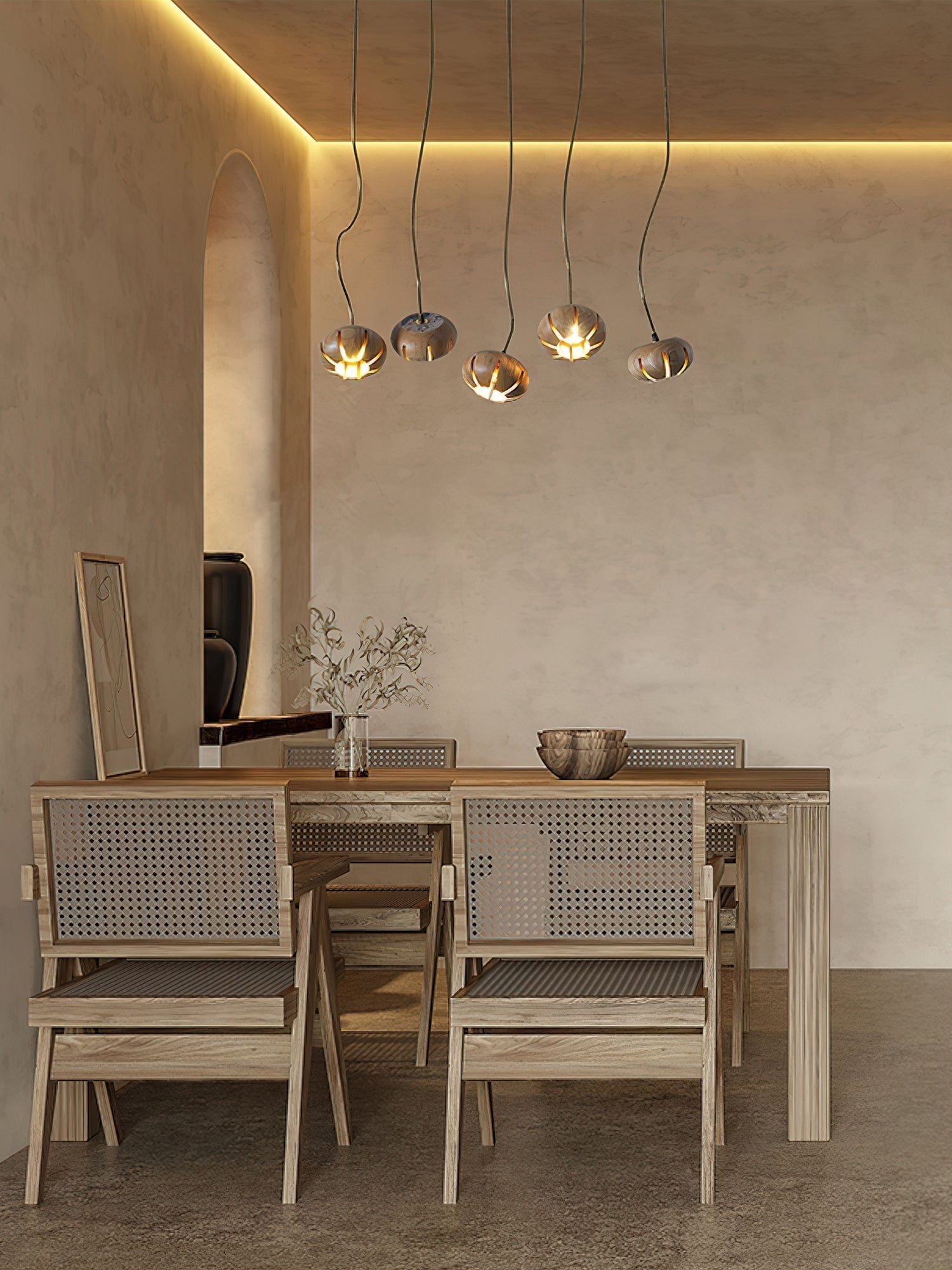 Zasorir Sculptural Marble Cluster Pendant Light - Blowlighting