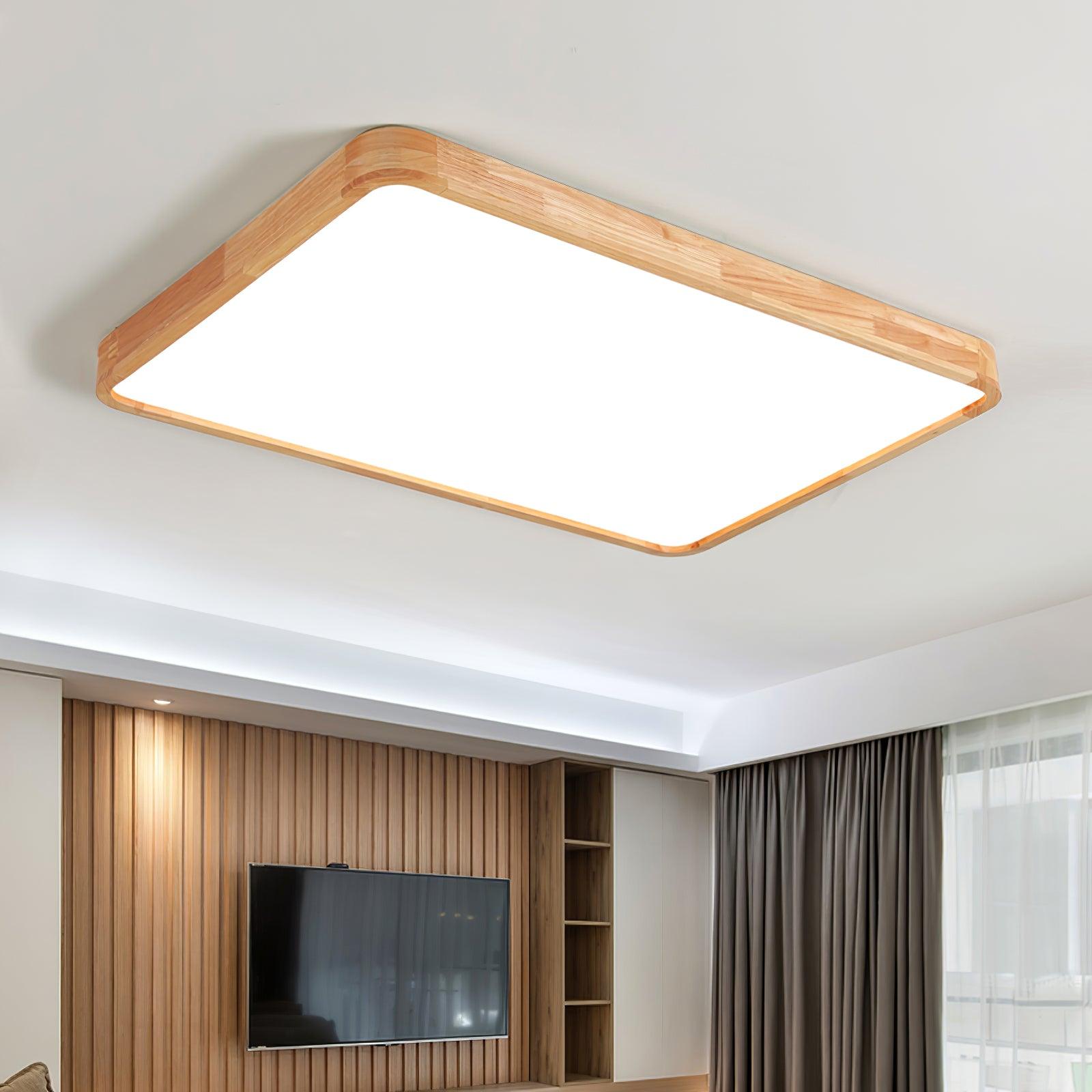 Lustra Deckenleuchte Holz Geometrisch LED-Letslighting