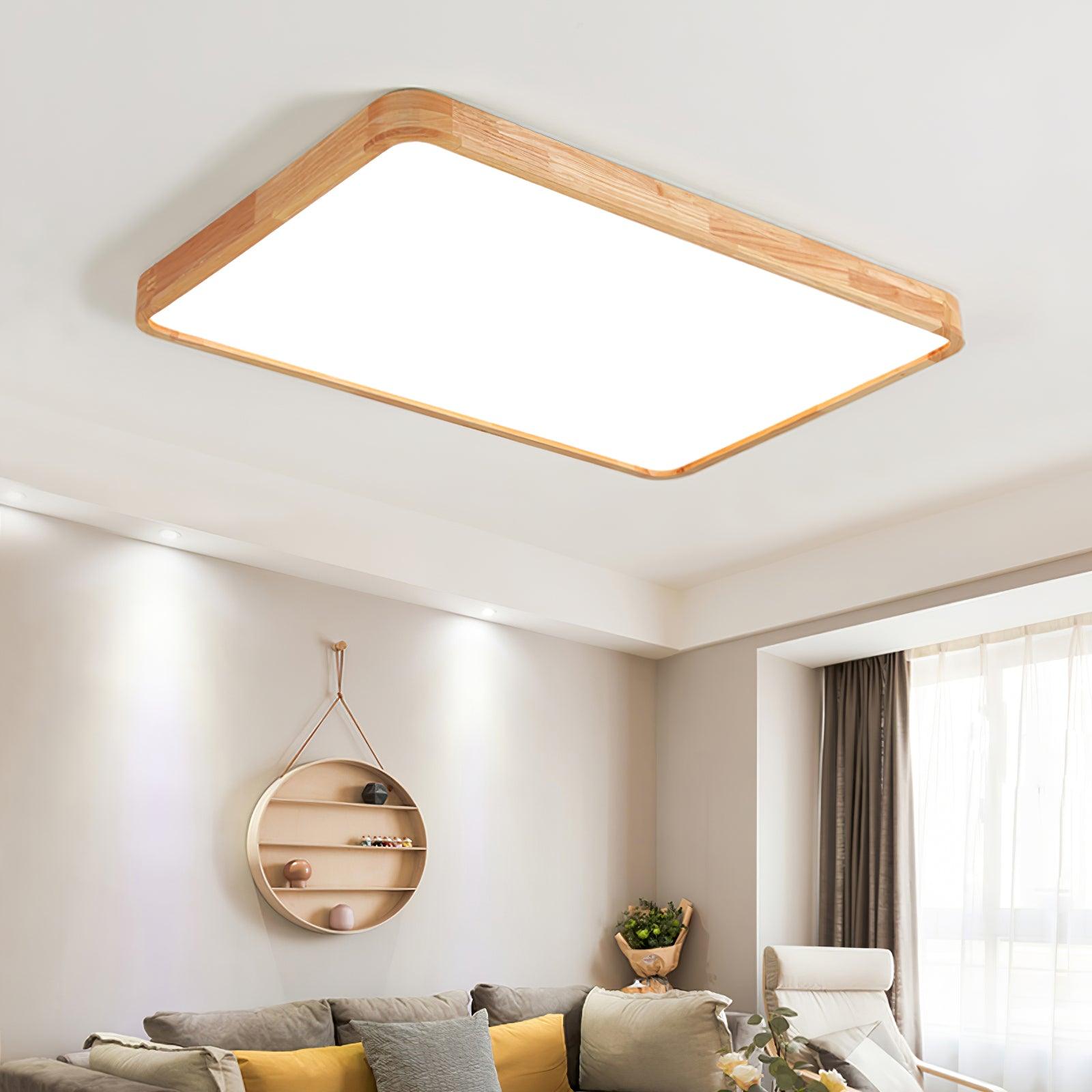 Hano Holz-Deckenleuchte im geometrischen Design