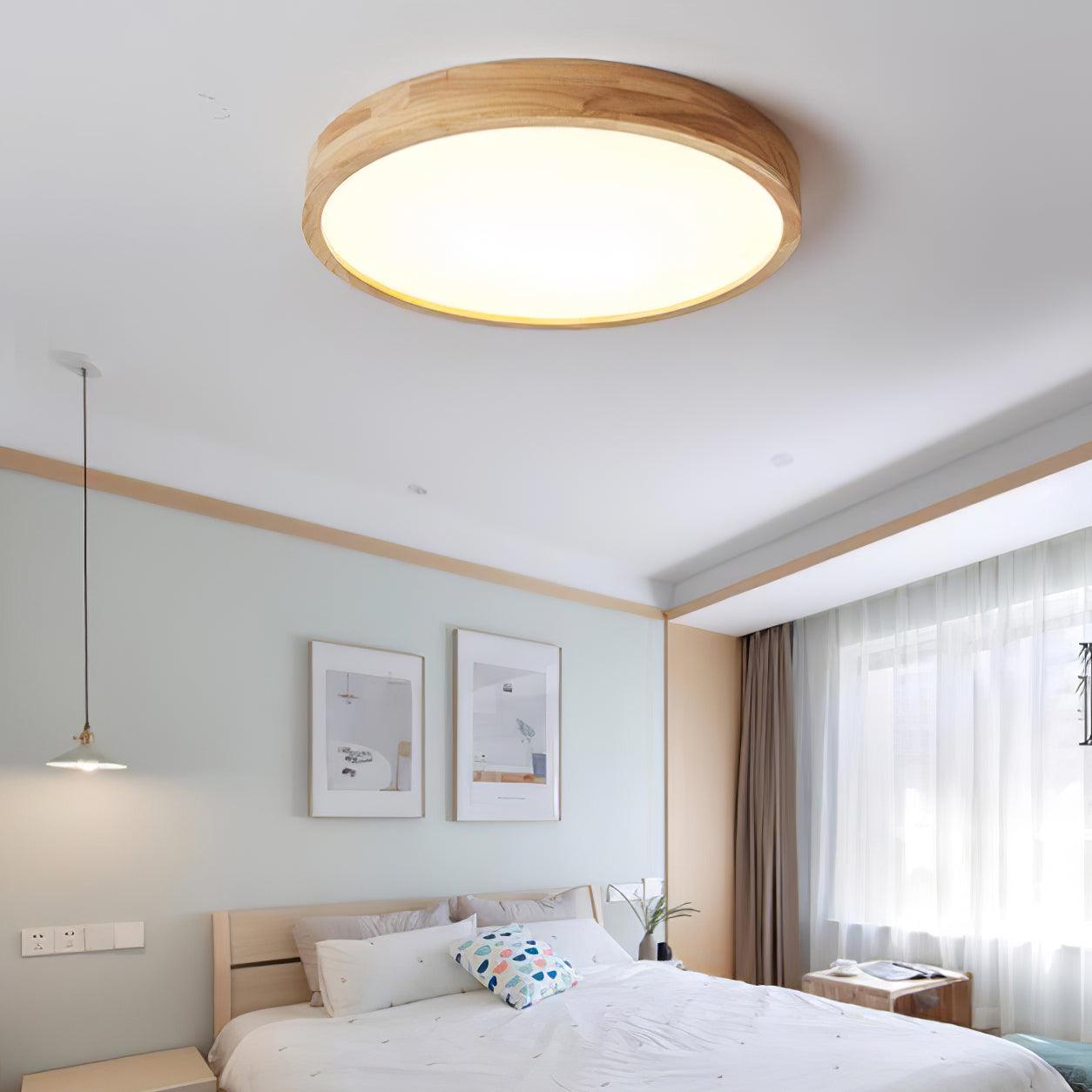 Lustra Deckenleuchte Holz Geometrisch LED-Letslighting