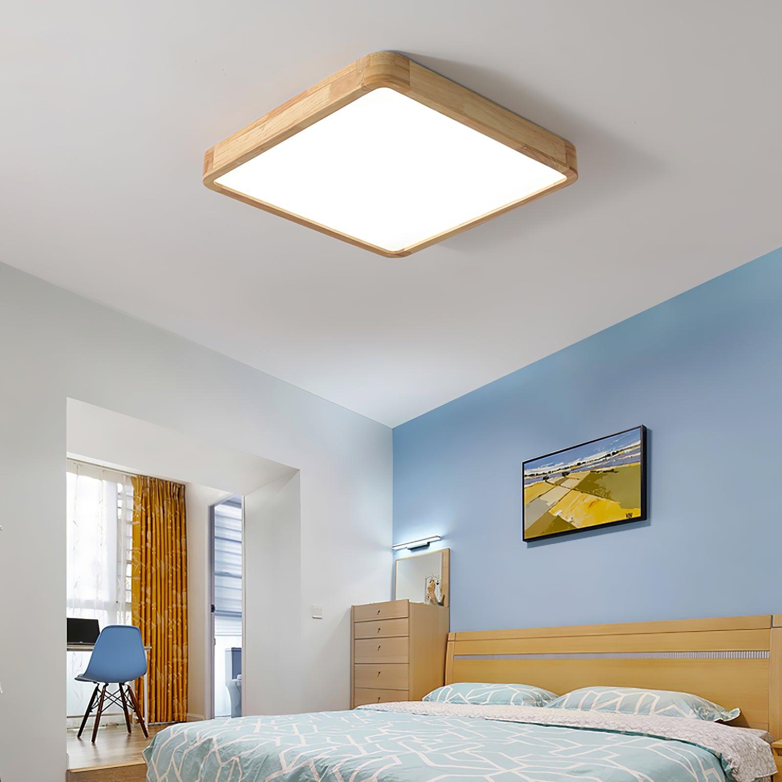 Lustra Deckenleuchte Holz Geometrisch LED-Letslighting