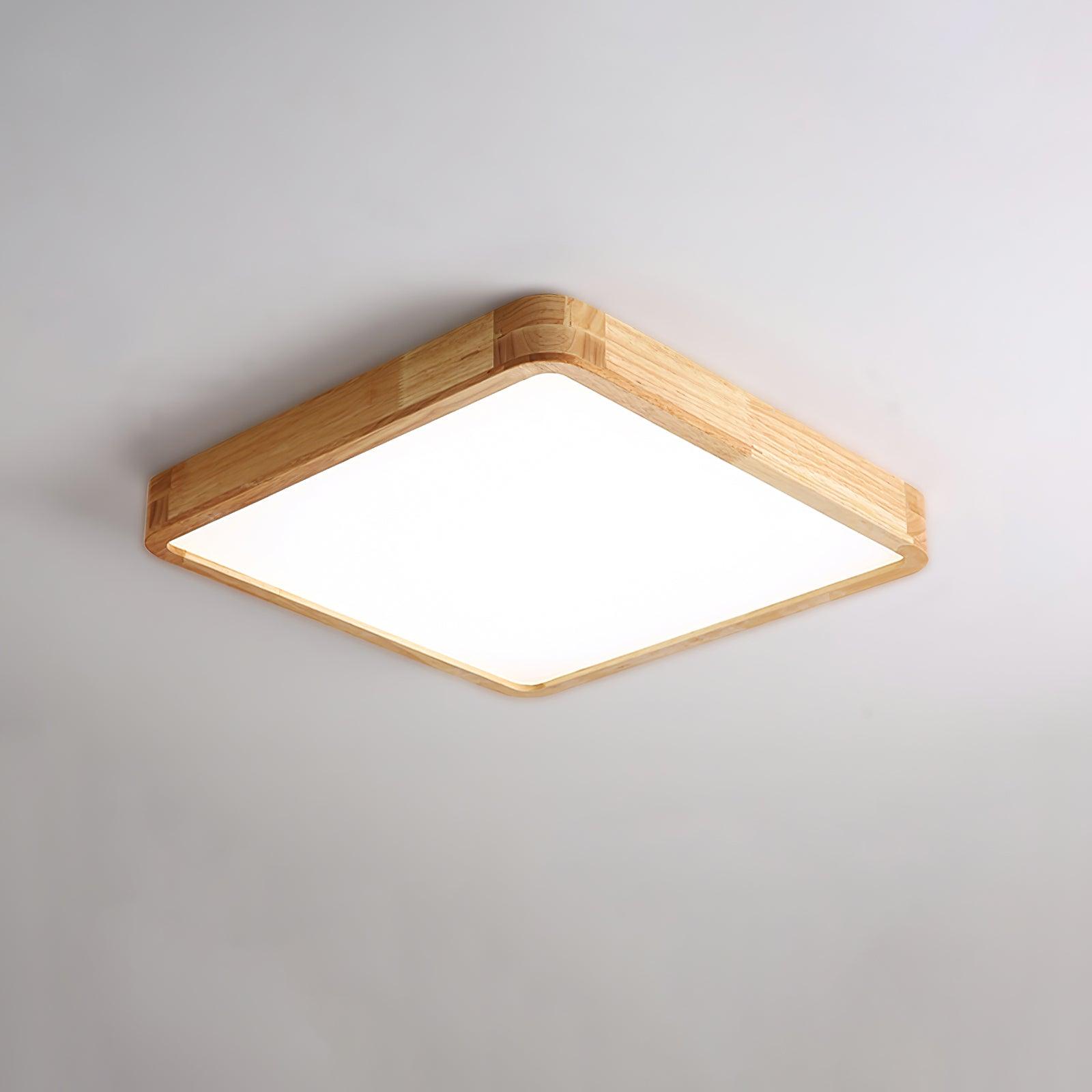 Hano Holz-Deckenleuchte im geometrischen Design