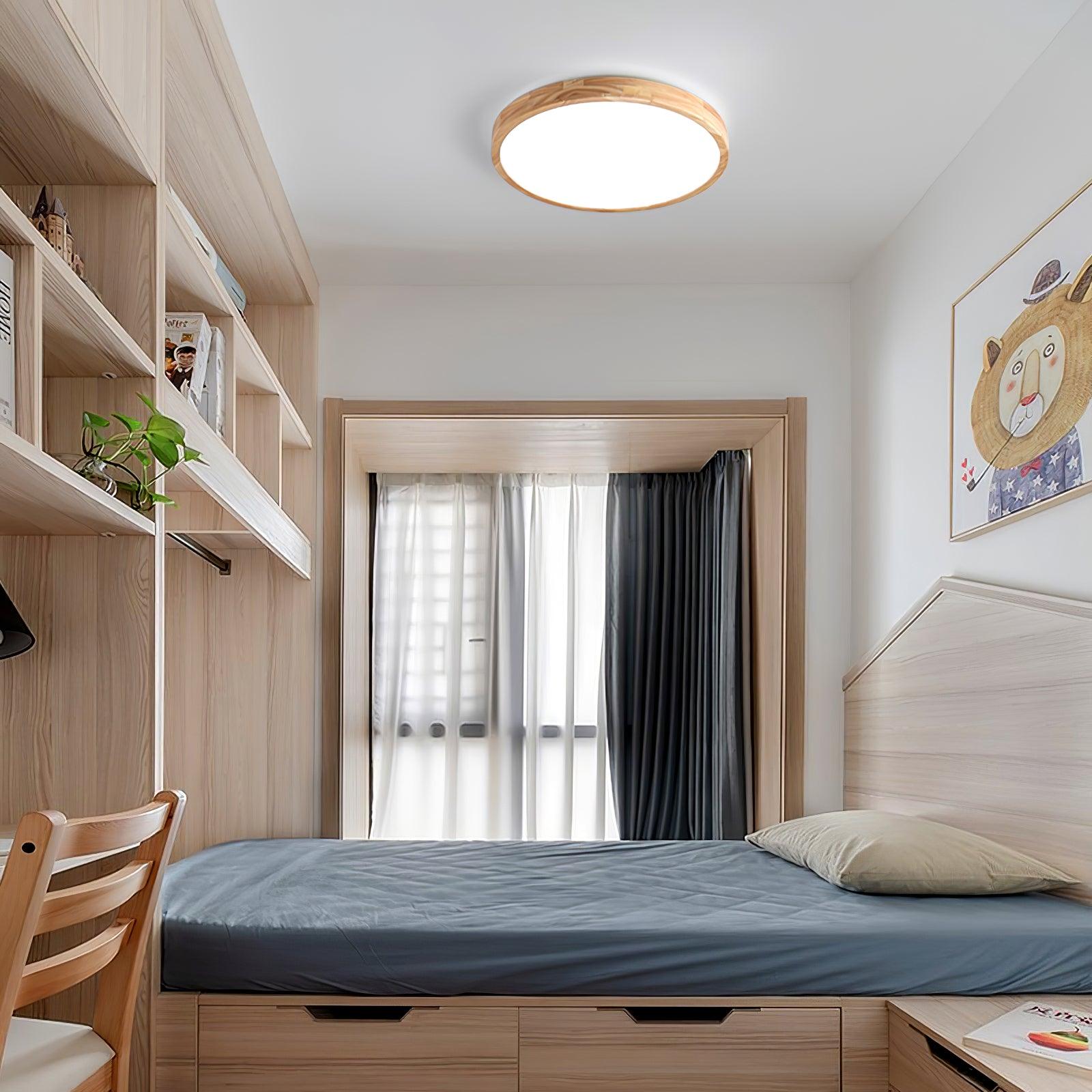 Hano Holz-Deckenleuchte im geometrischen Design