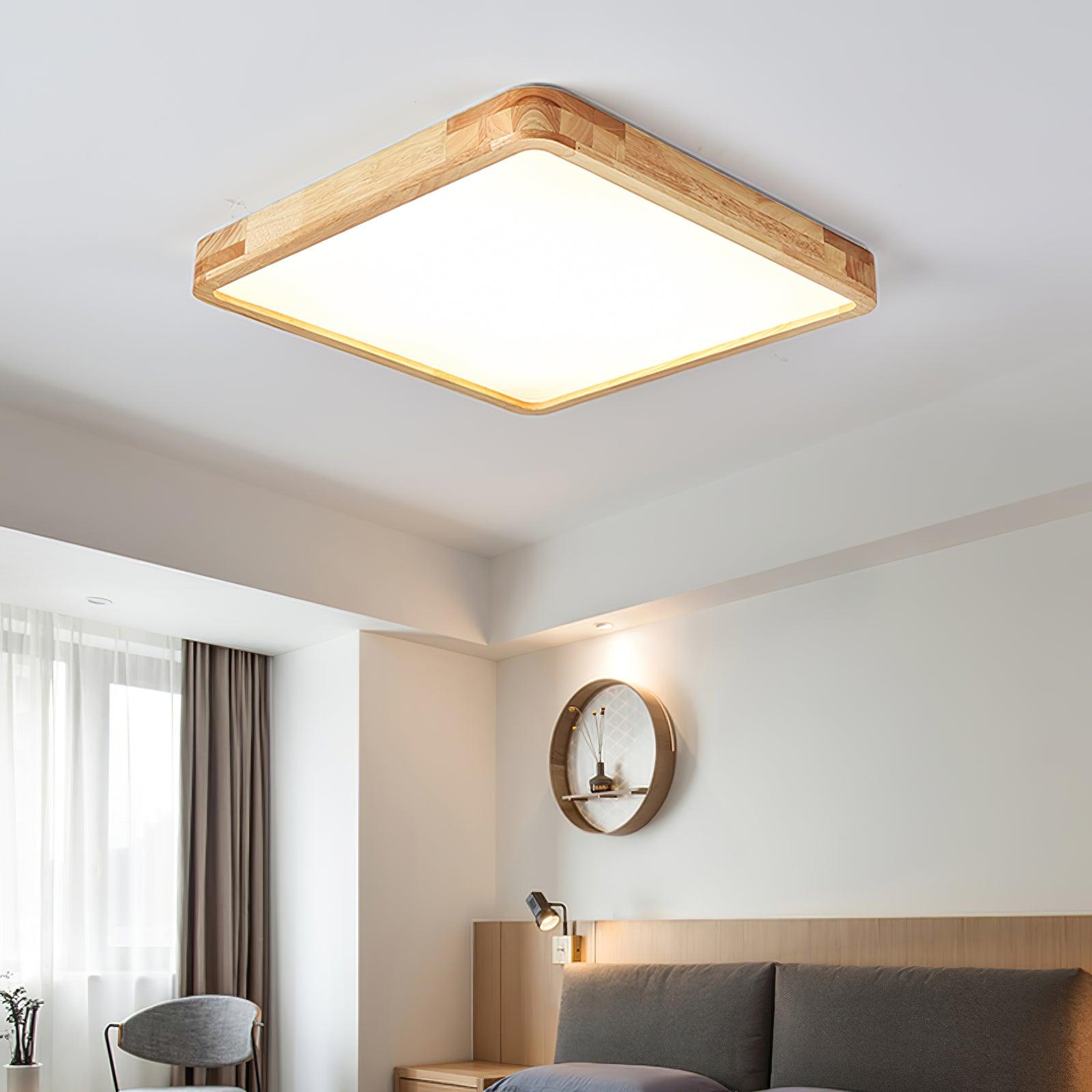 Hano Holz-Deckenleuchte im geometrischen Design