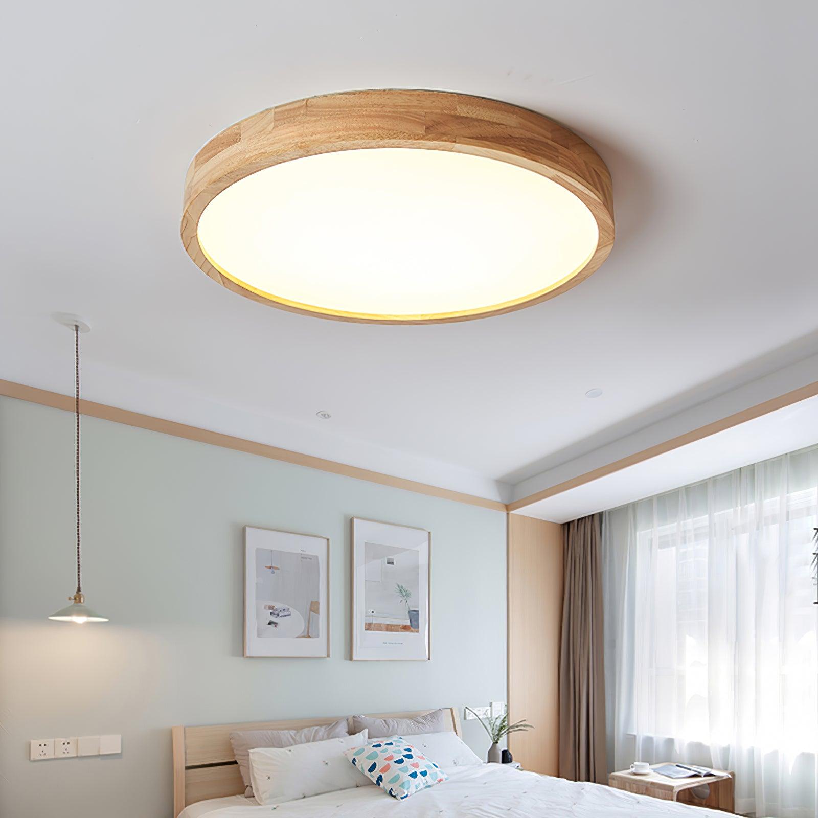 Hano Holz-Deckenleuchte im geometrischen Design