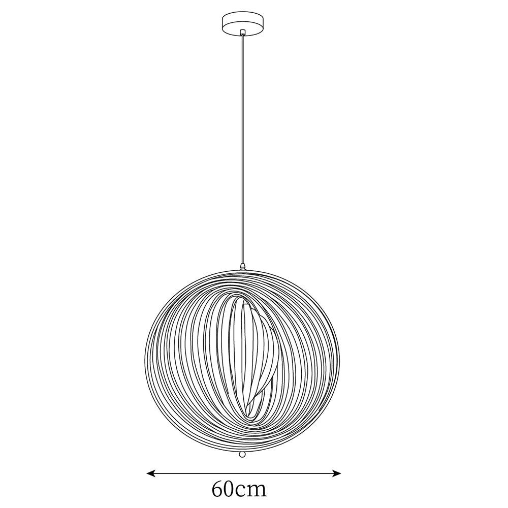 Pendelleuchte Holzringe Kugel Organisch Minimalistisch-Letslighting