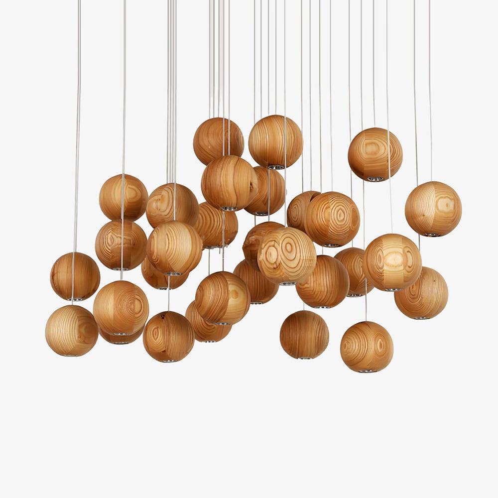 Ulvararis Nordische Kugel Holz Pendelleuchte-Letslighting