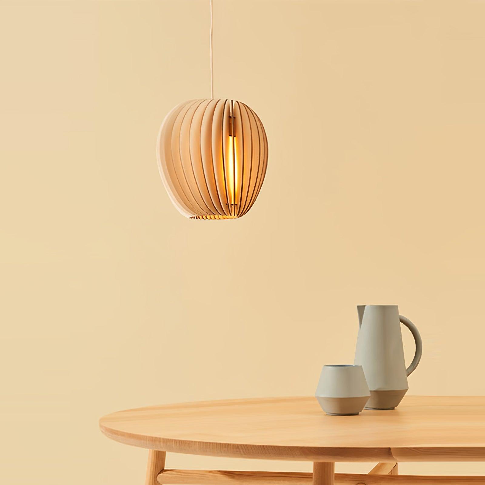 Vovene Elegance Einzigartige Kugel Holz Pendelleuchte-Letslighting