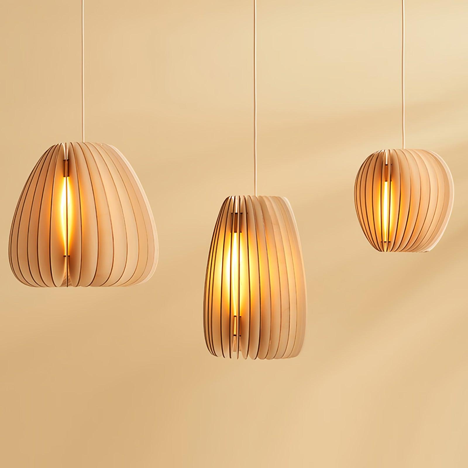 Vovene Elegance Einzigartige Kugel Holz Pendelleuchte-Letslighting