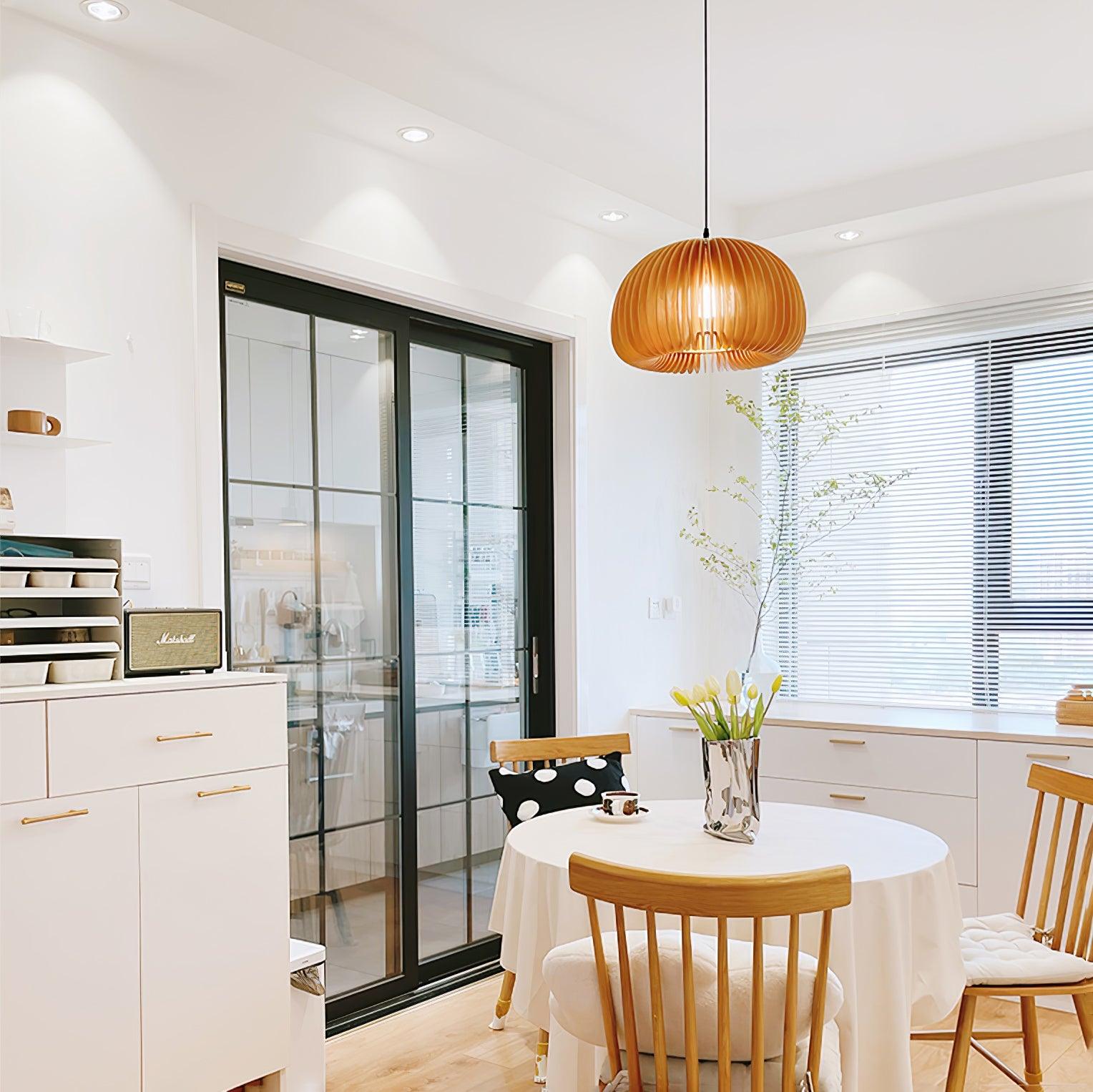 Vovene Elegance Einzigartige Kugel Holz Pendelleuchte-Letslighting