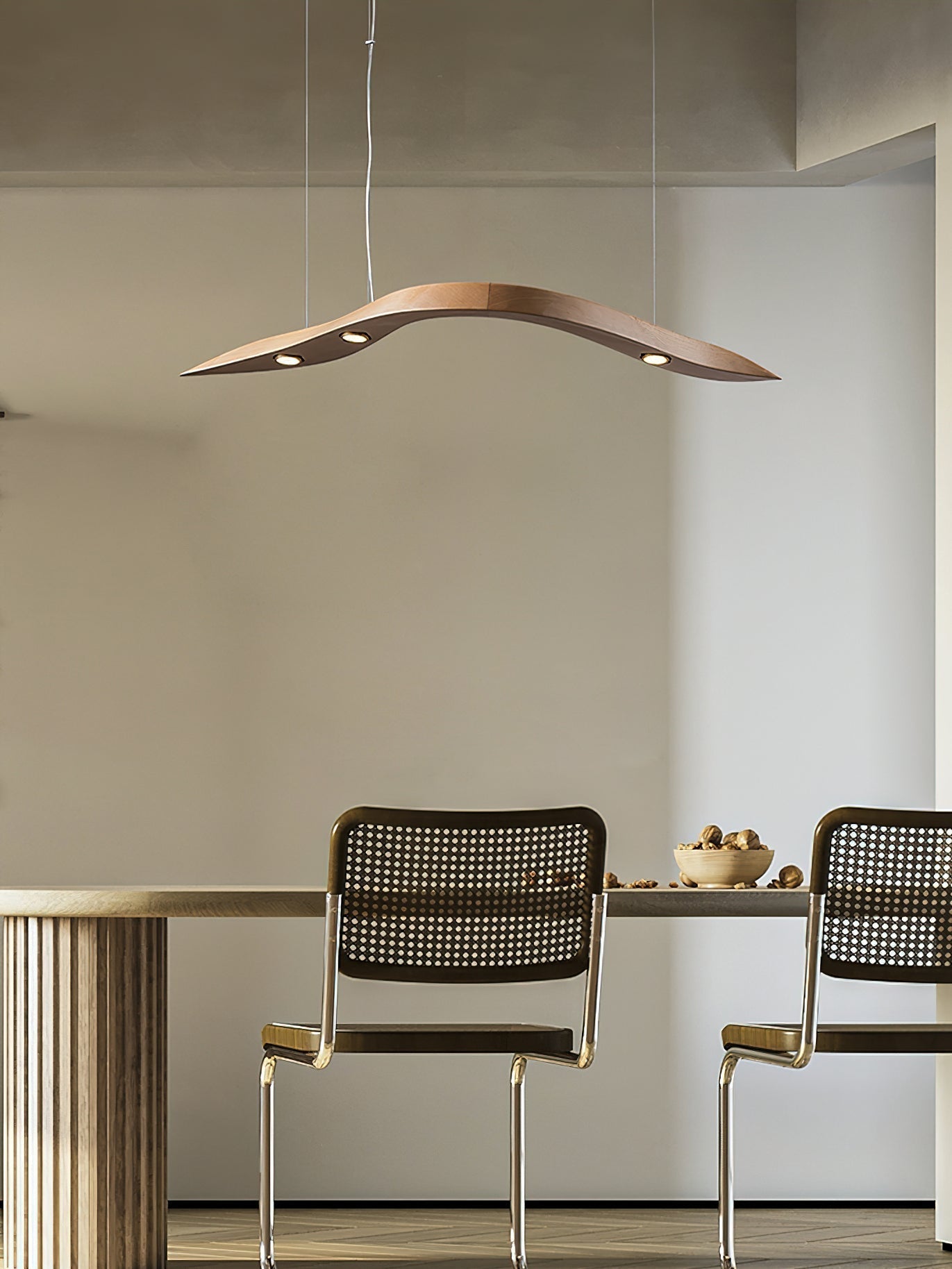 Flow Minimalistische Holz Pendelleuchte-Letslighting
