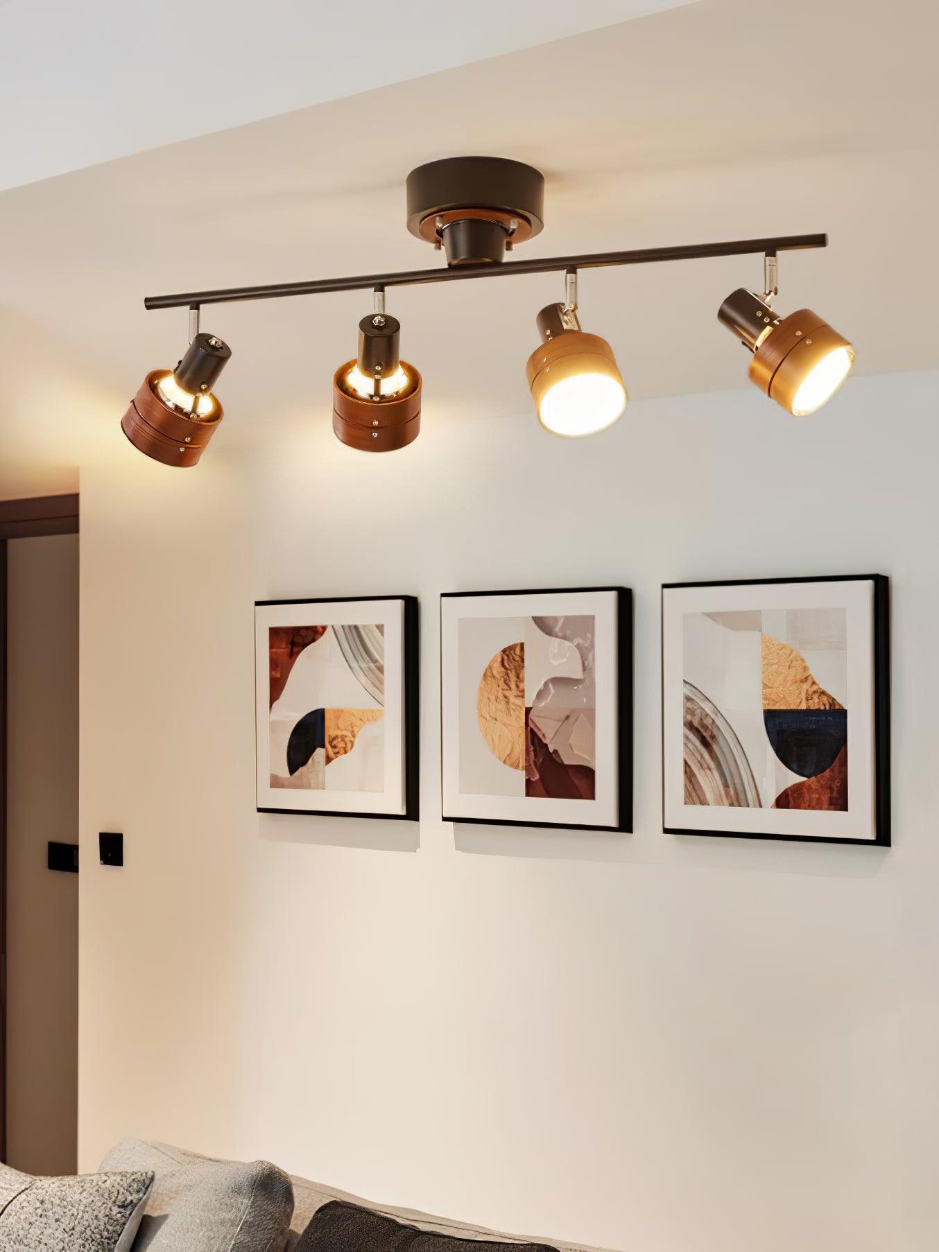 Elsorila Eleganz Verstellbar Spot Holz Deckenleuchte-Letslighting