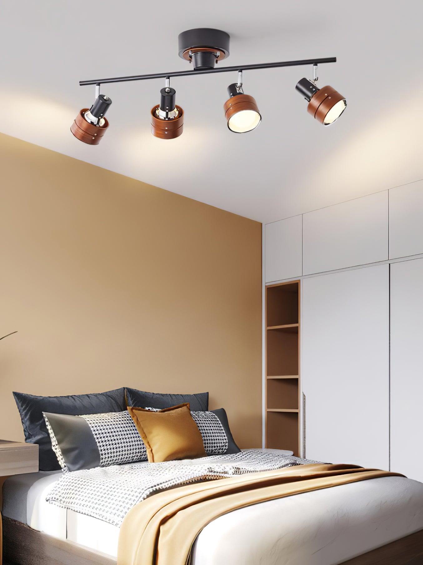 Elsorila Eleganz Verstellbar Spot Holz Deckenleuchte-Letslighting