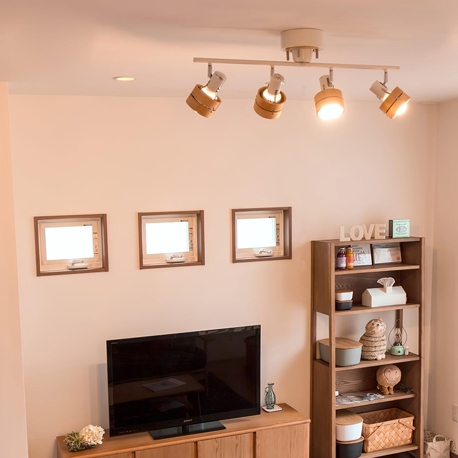 Elsorila Eleganz Verstellbar Spot Holz Deckenleuchte-Letslighting