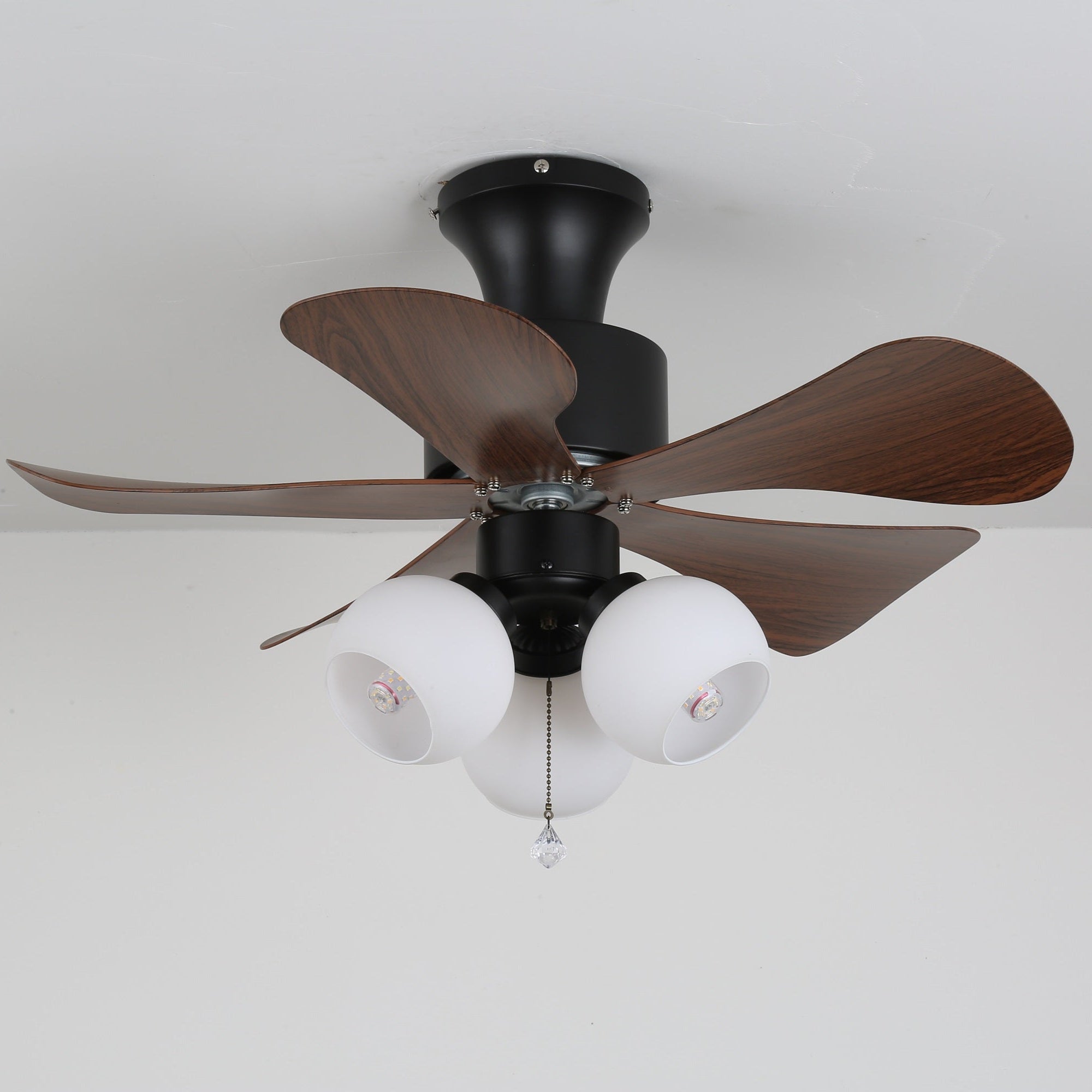 Lunara Vintage Deckenventilatorlampe aus Holz mit LED-Lichtquelle