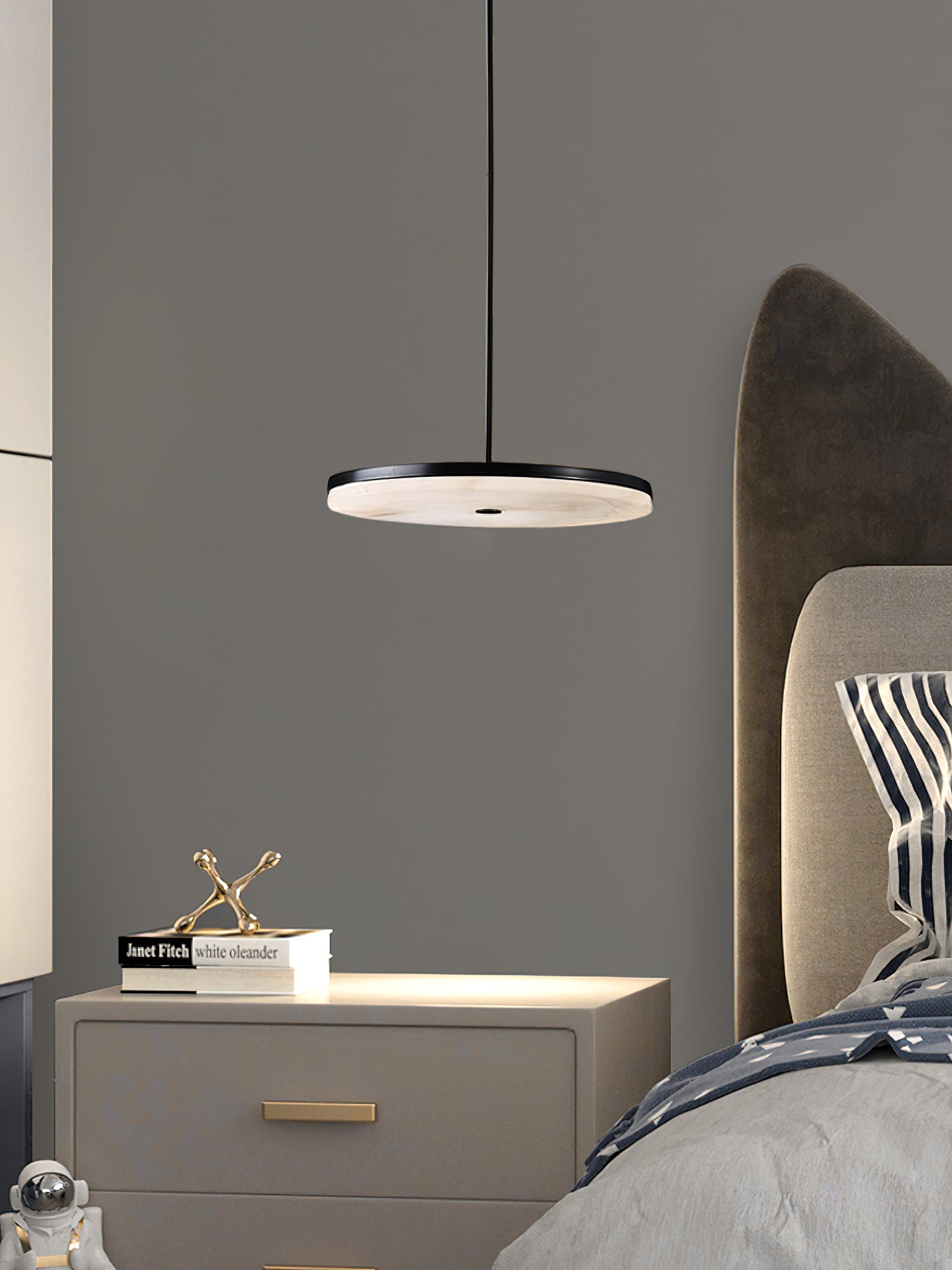 Utalion Modern Minimalist Metal Alabaster Pendant Light - Letslighting
