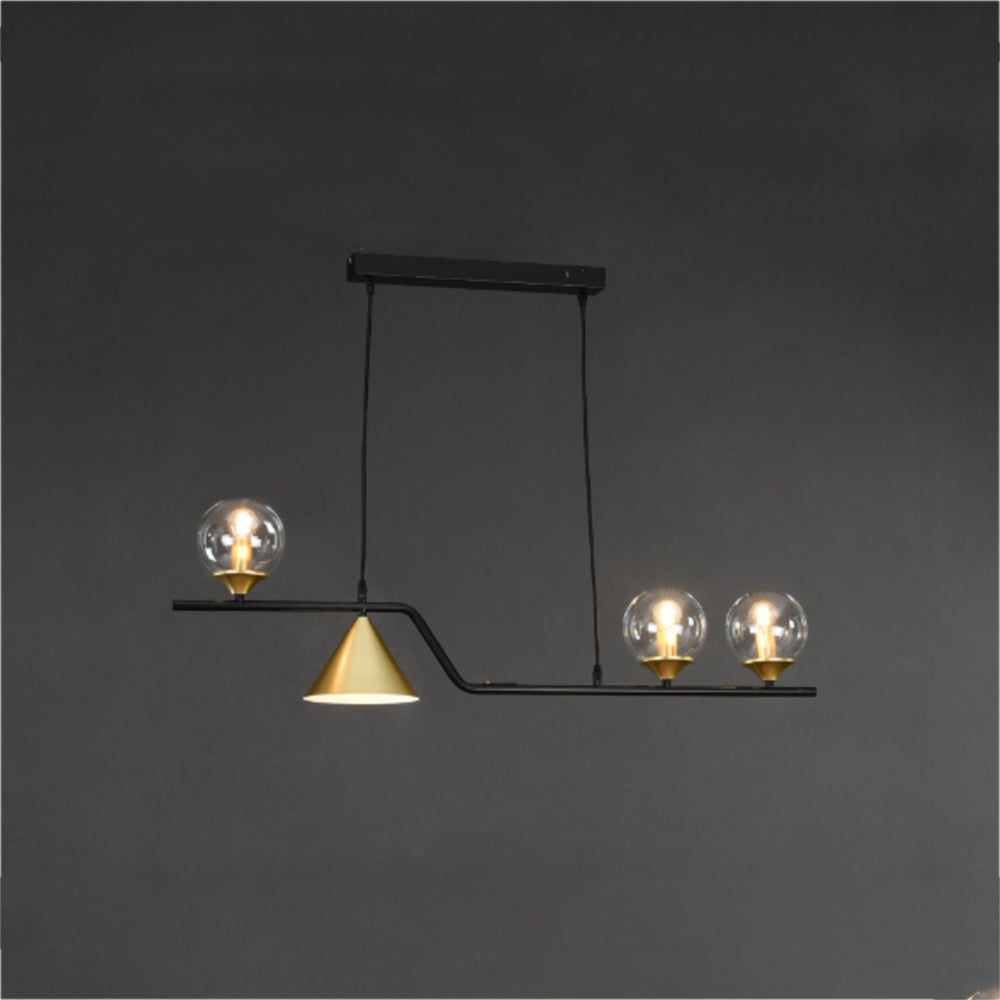 Arisha Moderne LED Pendelleuchte Schwarz/Gold Glas Wohnzimmer/Schlafzimmer
