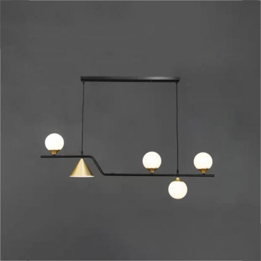 Arisha Moderne LED Pendelleuchte Schwarz/Gold Glas Wohnzimmer/Schlafzimmer