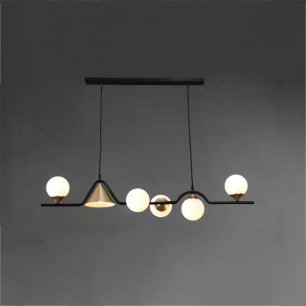 Arisha Moderne LED Pendelleuchte Schwarz/Gold Glas Wohnzimmer/Schlafzimmer