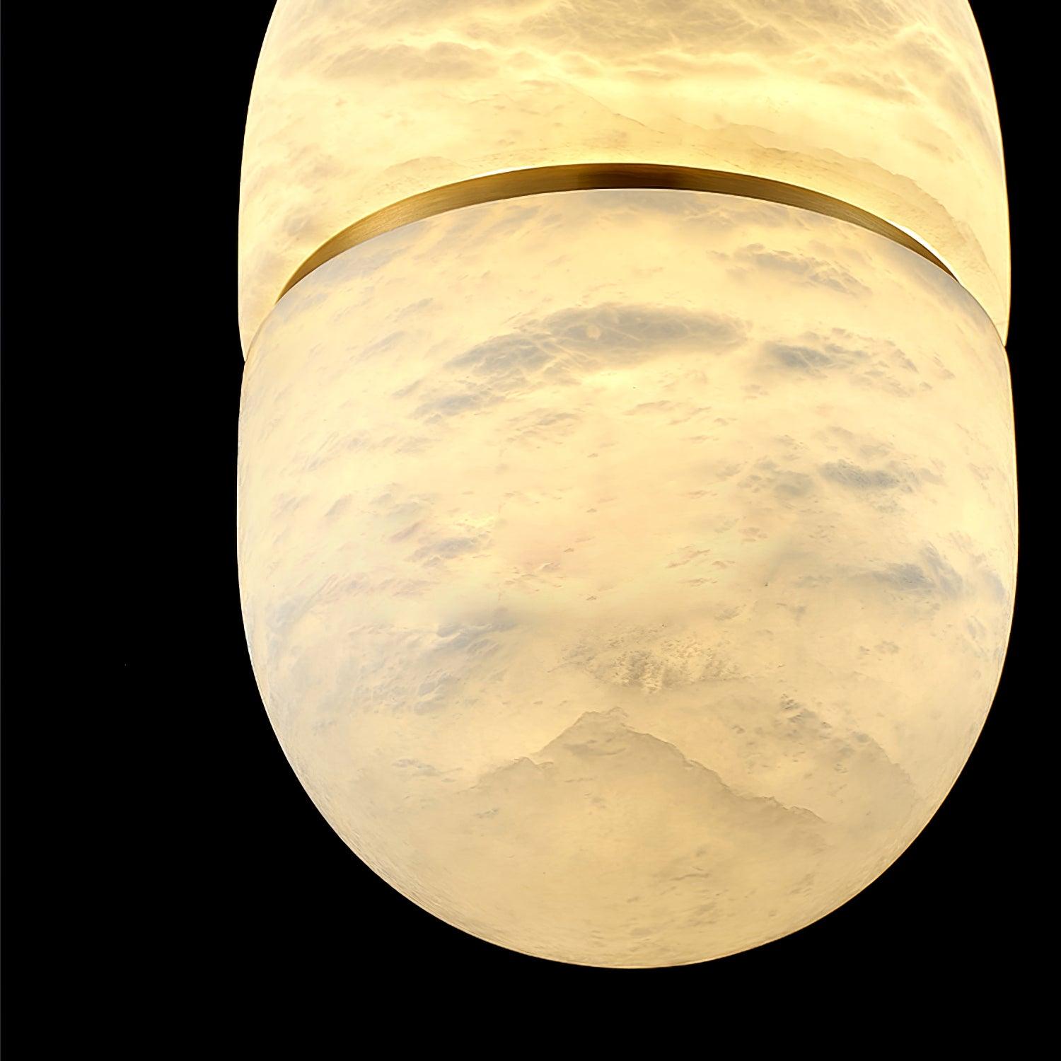 Strata Alabaster Pendant Light Capsule-shaped - Neutralighting