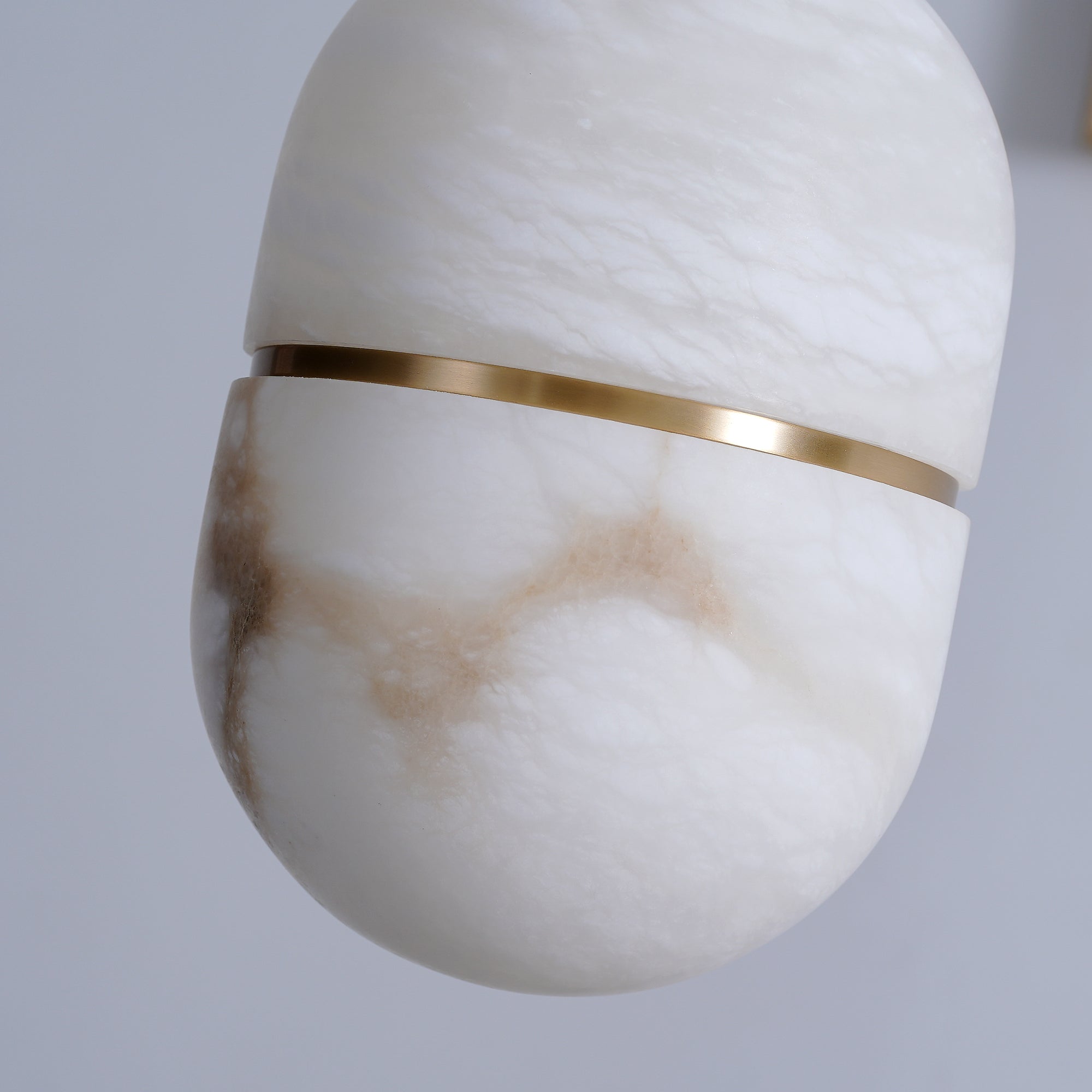 Strata Alabaster Pendant Light Capsule-shaped - Neutralighting