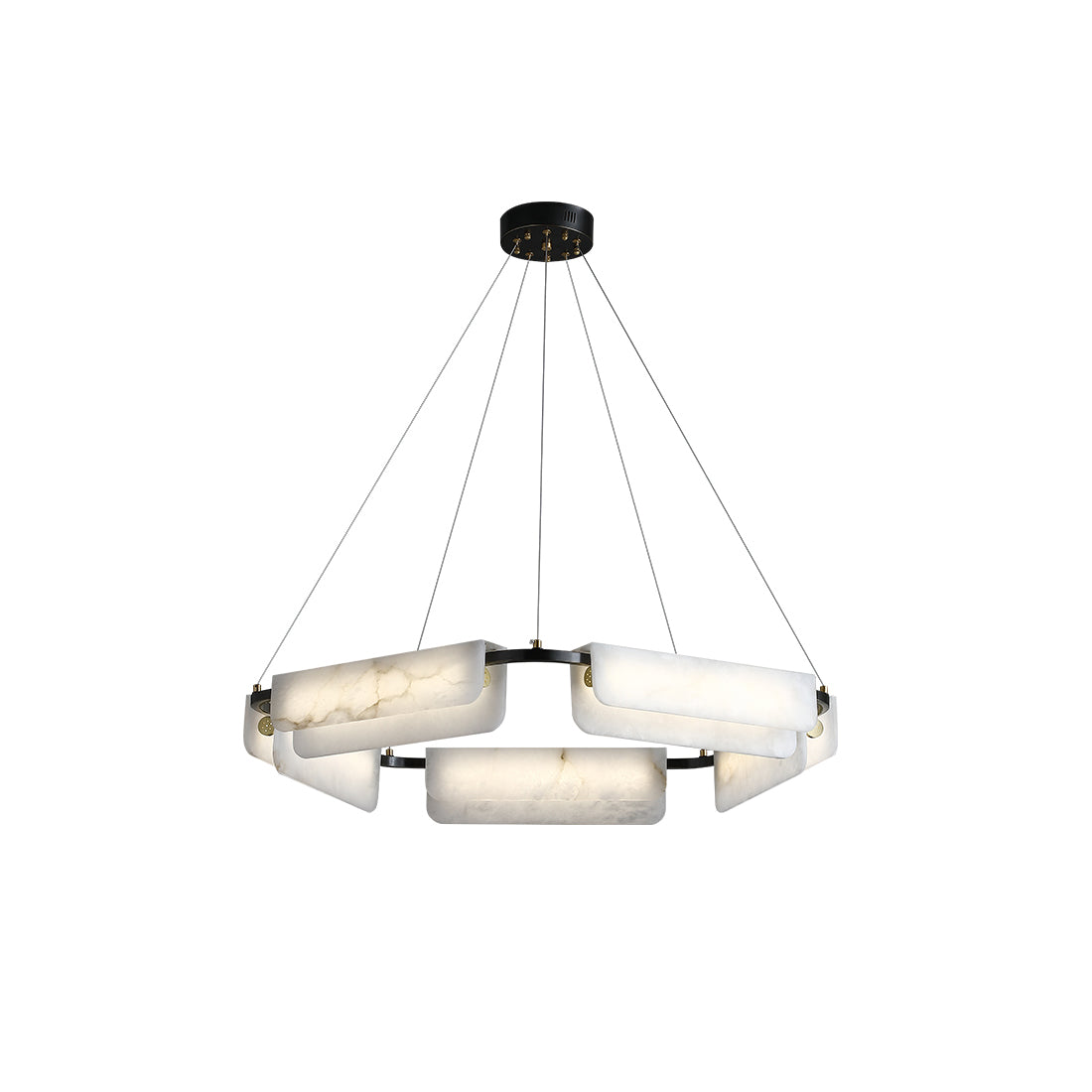 Syphaen Postmodern Luxury Metal Alabaster Chandelier - Letslighting