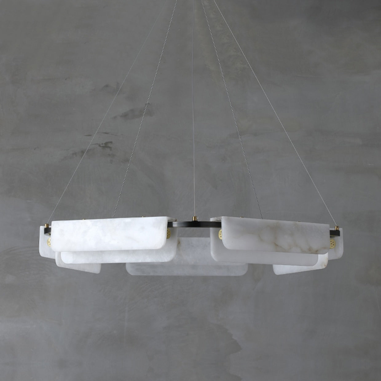Syphaen Postmodern Luxury Metal Alabaster Chandelier - Letslighting