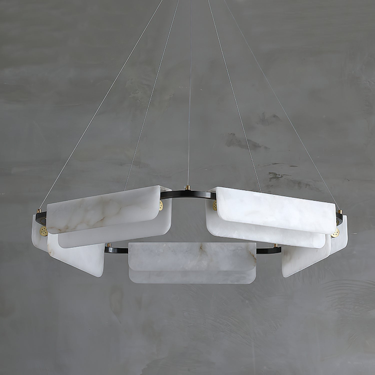 Syphaen Postmodern Luxury Metal Alabaster Chandelier - Letslighting