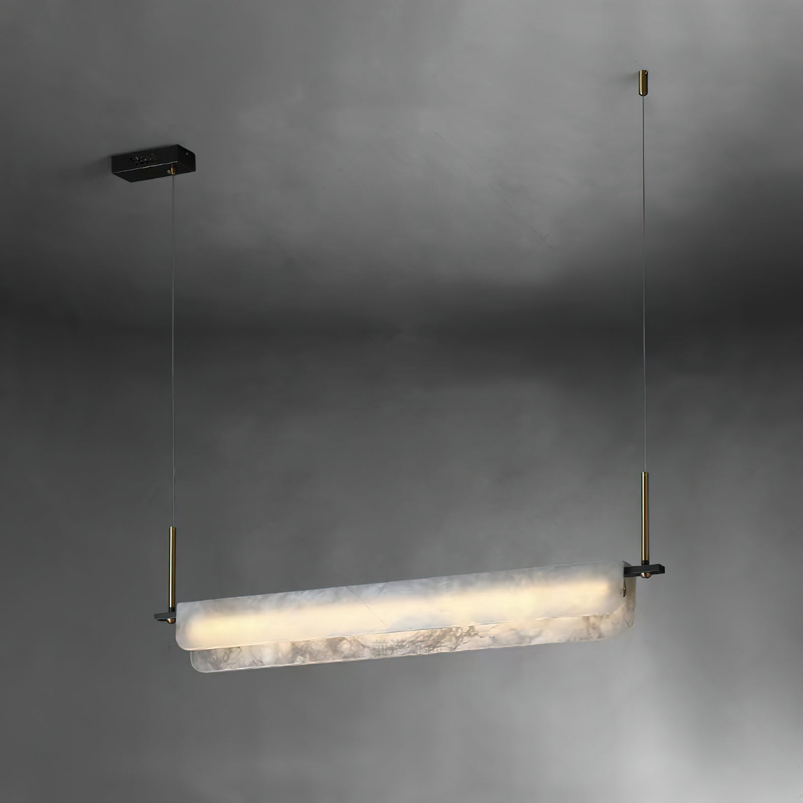 Eshaisra Modern Minimalist Metal Alabaster Pendant Light - Letslighting