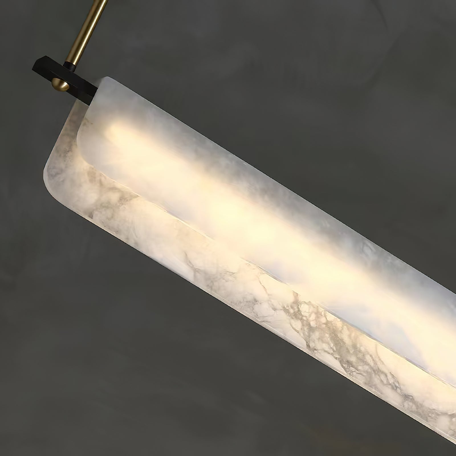 Eshaisra Modern Minimalist Metal Alabaster Pendant Light - Letslighting