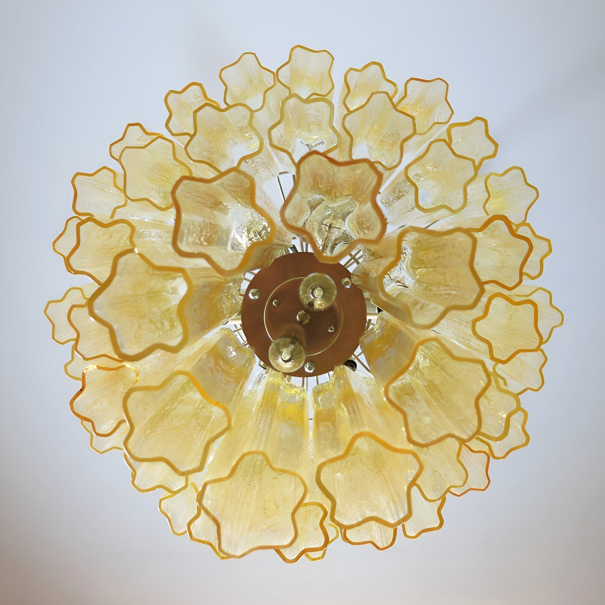 Aurora Chandelier Yellow Glass Tube Tiered Warm - Neutralighting