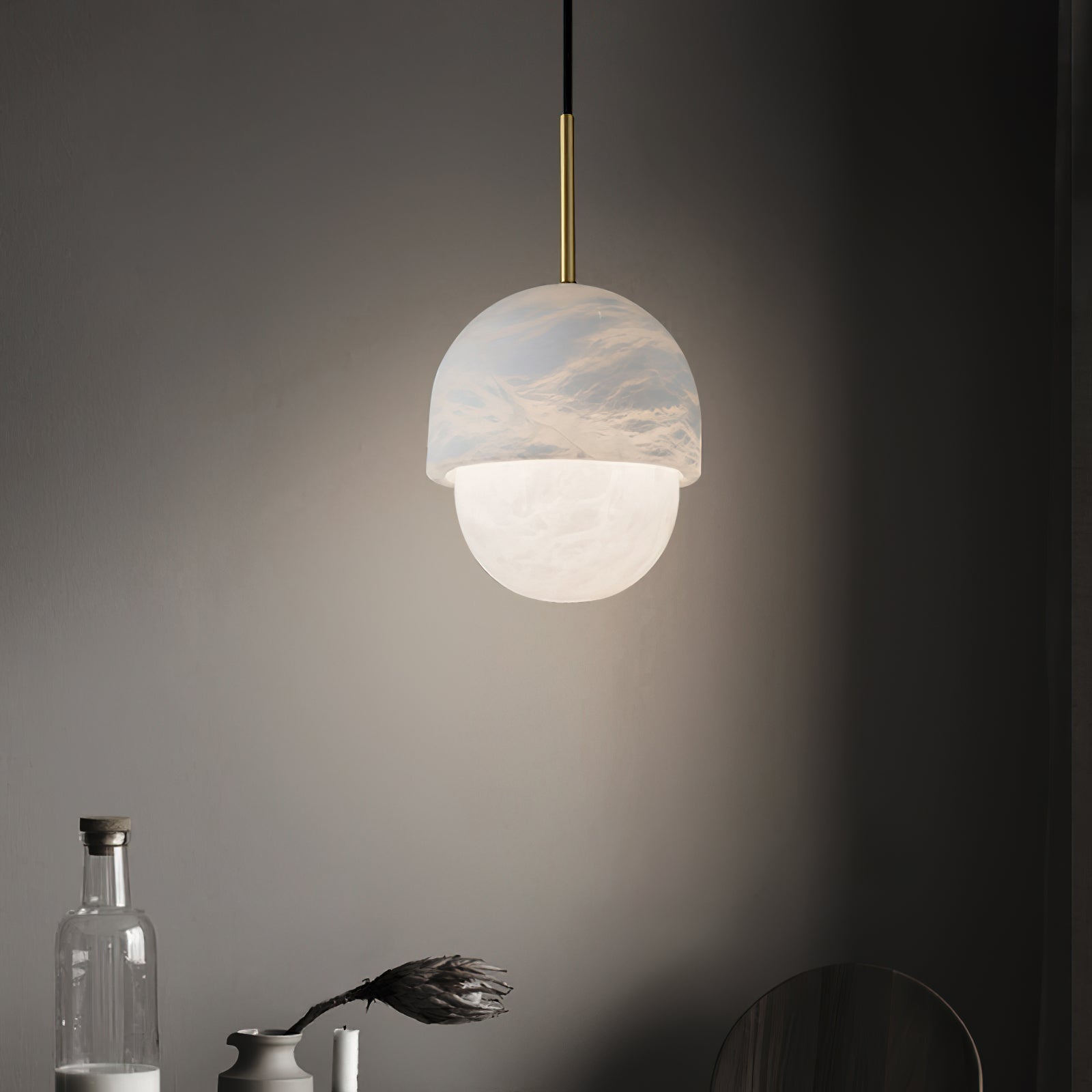 Aurzorus Modern Minimalist Art Alabaster Pendant Light - Letslighting